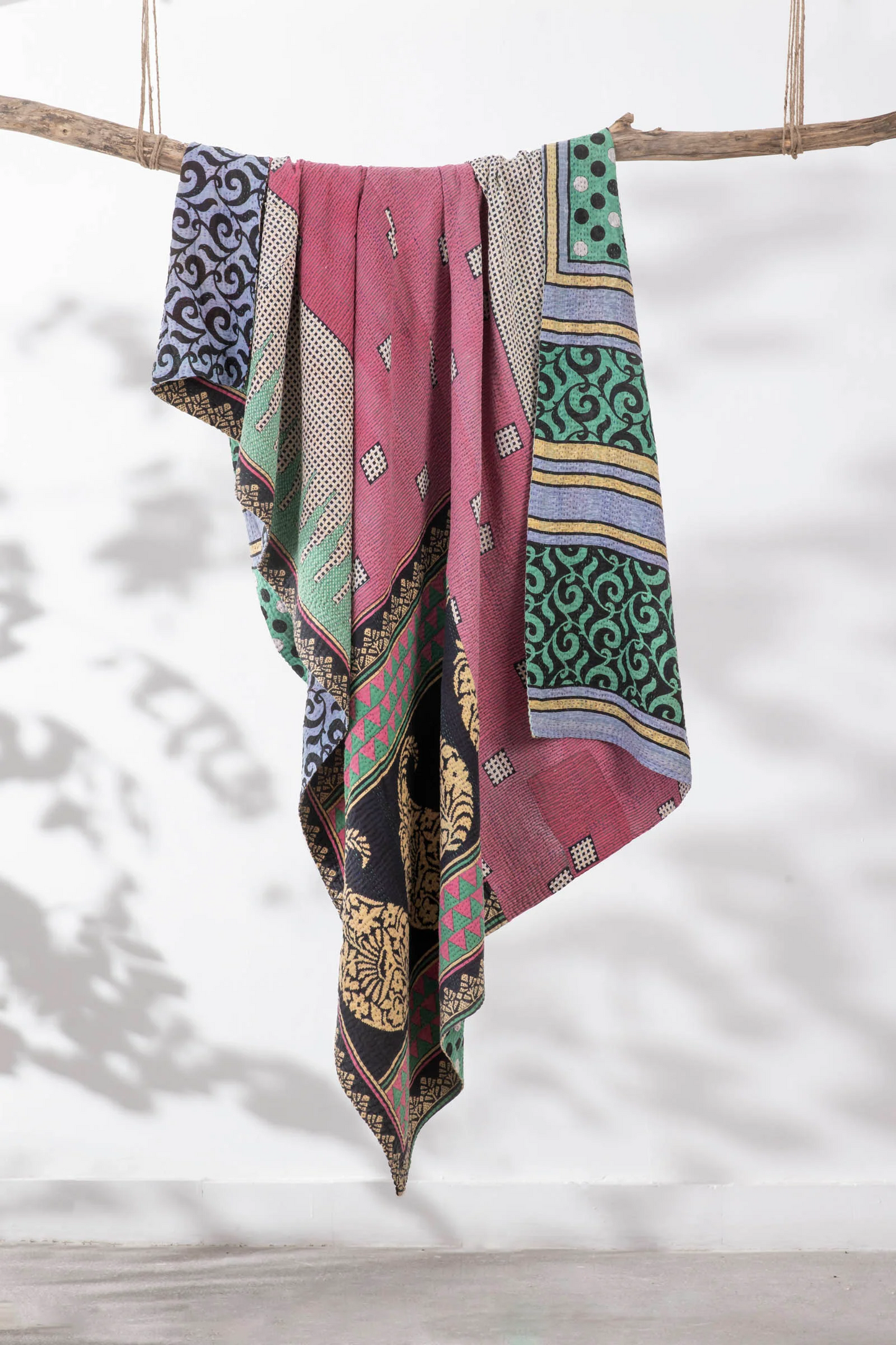 Vintage Cotton Kantha Throw #0031
