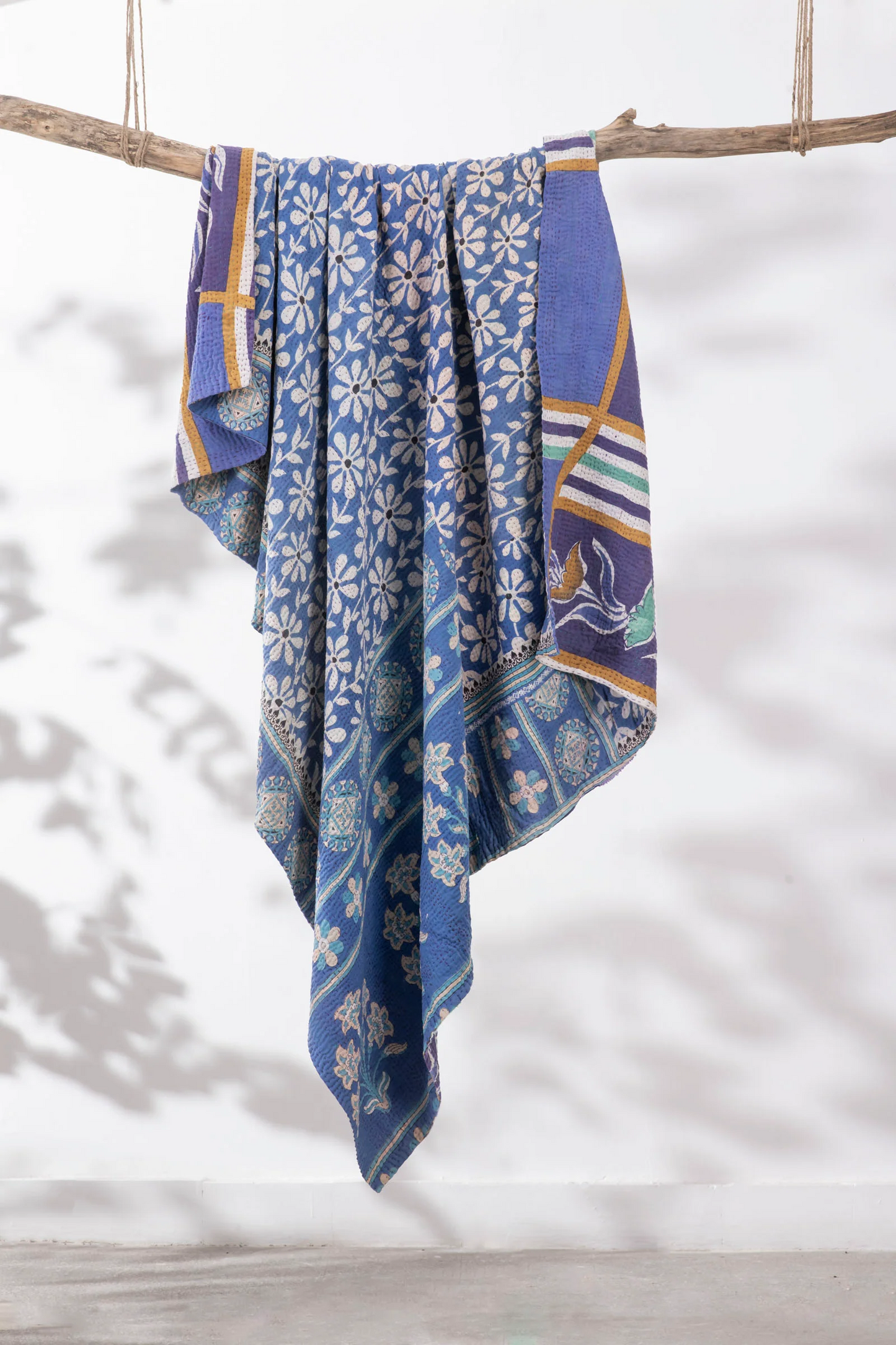Vintage Cotton Kantha Throw #0037