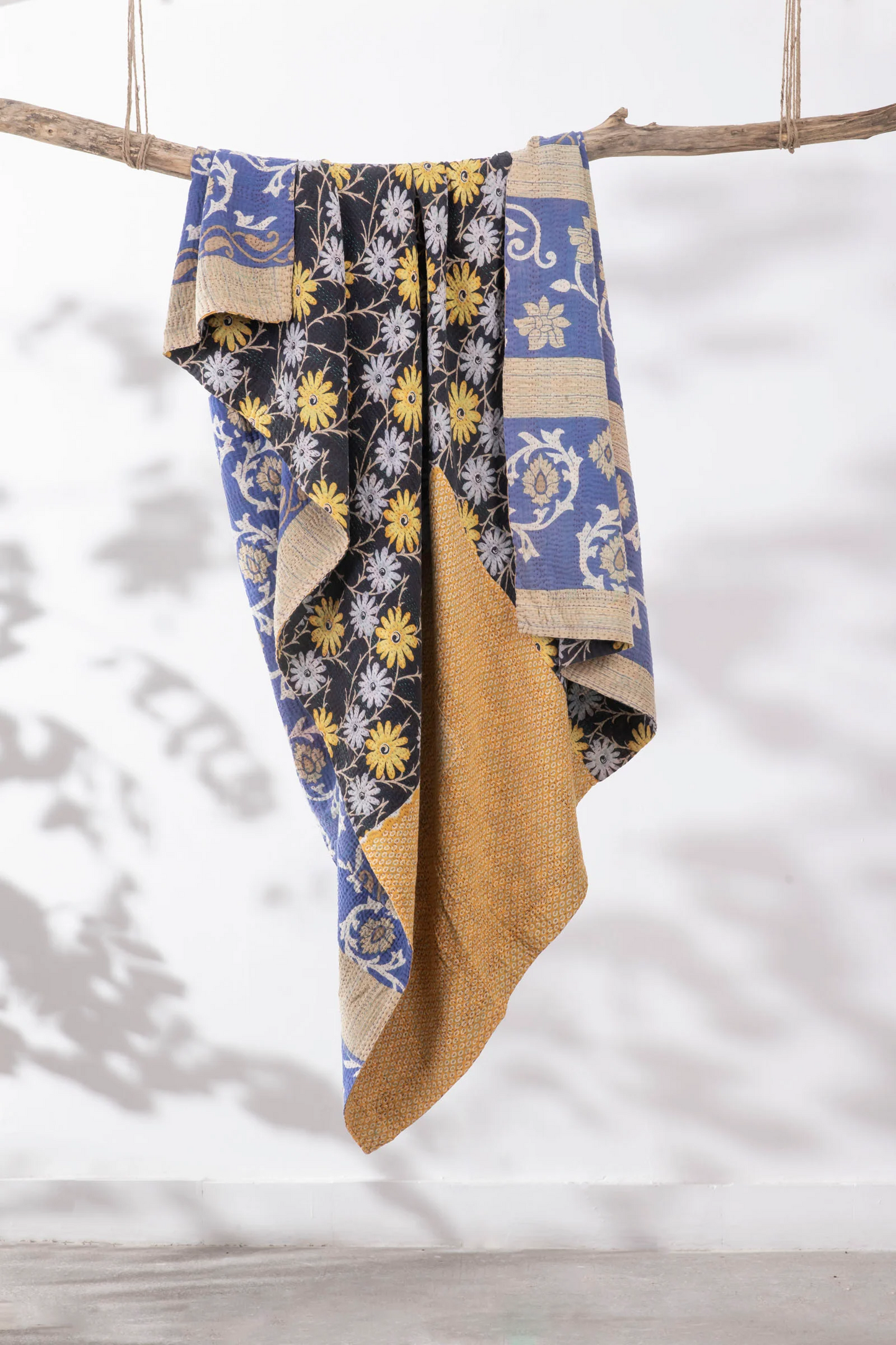 Vintage Cotton Kantha Throw #0040