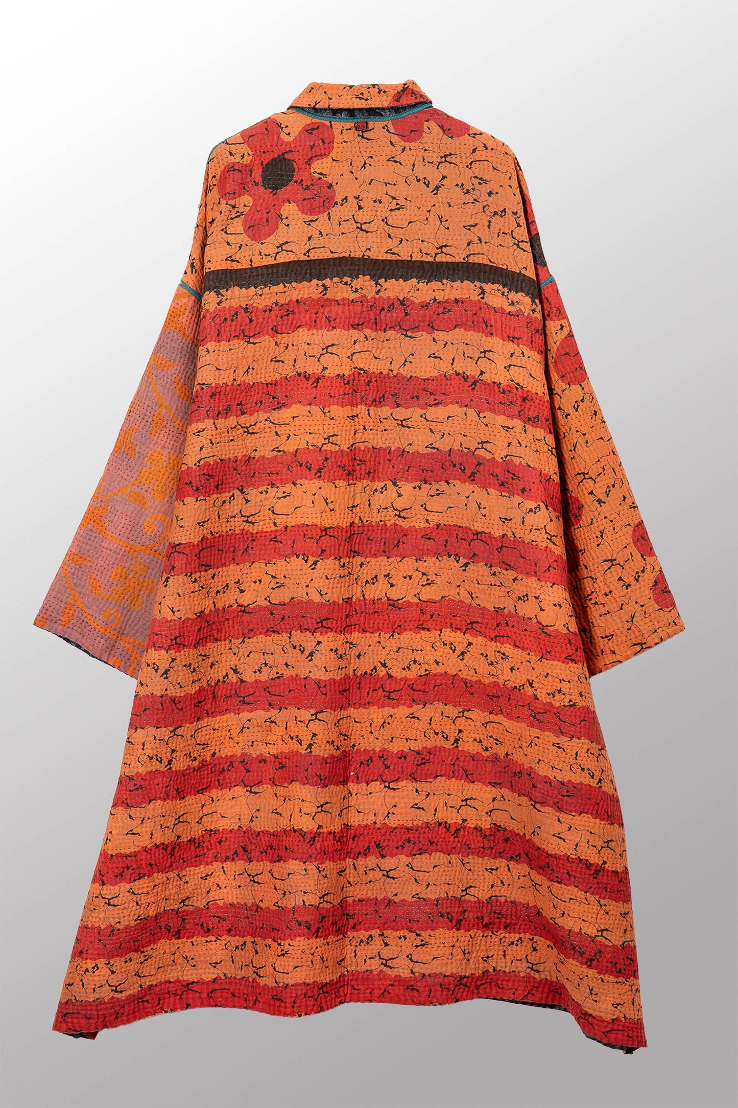 VINTAGE COTTON KANTHA NEW OVERSIZED COAT - cv4342-0014a -