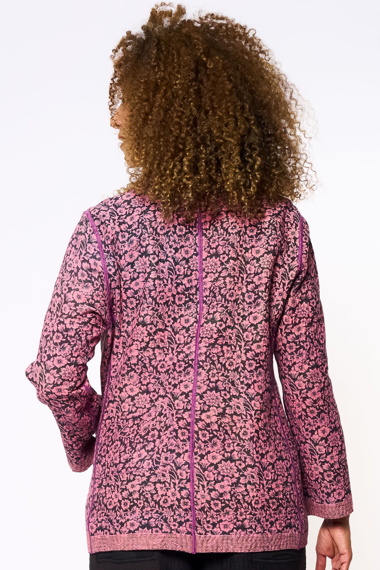 VINTAGE COTTON KANTHA SHORT JKT - cv4007-0341l -