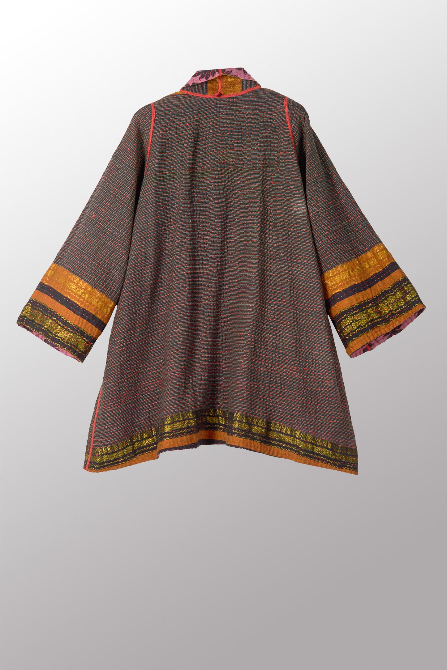 VINTAGE COTTON BBK KANTHA A-LINE JKT - bb4003-mlt -