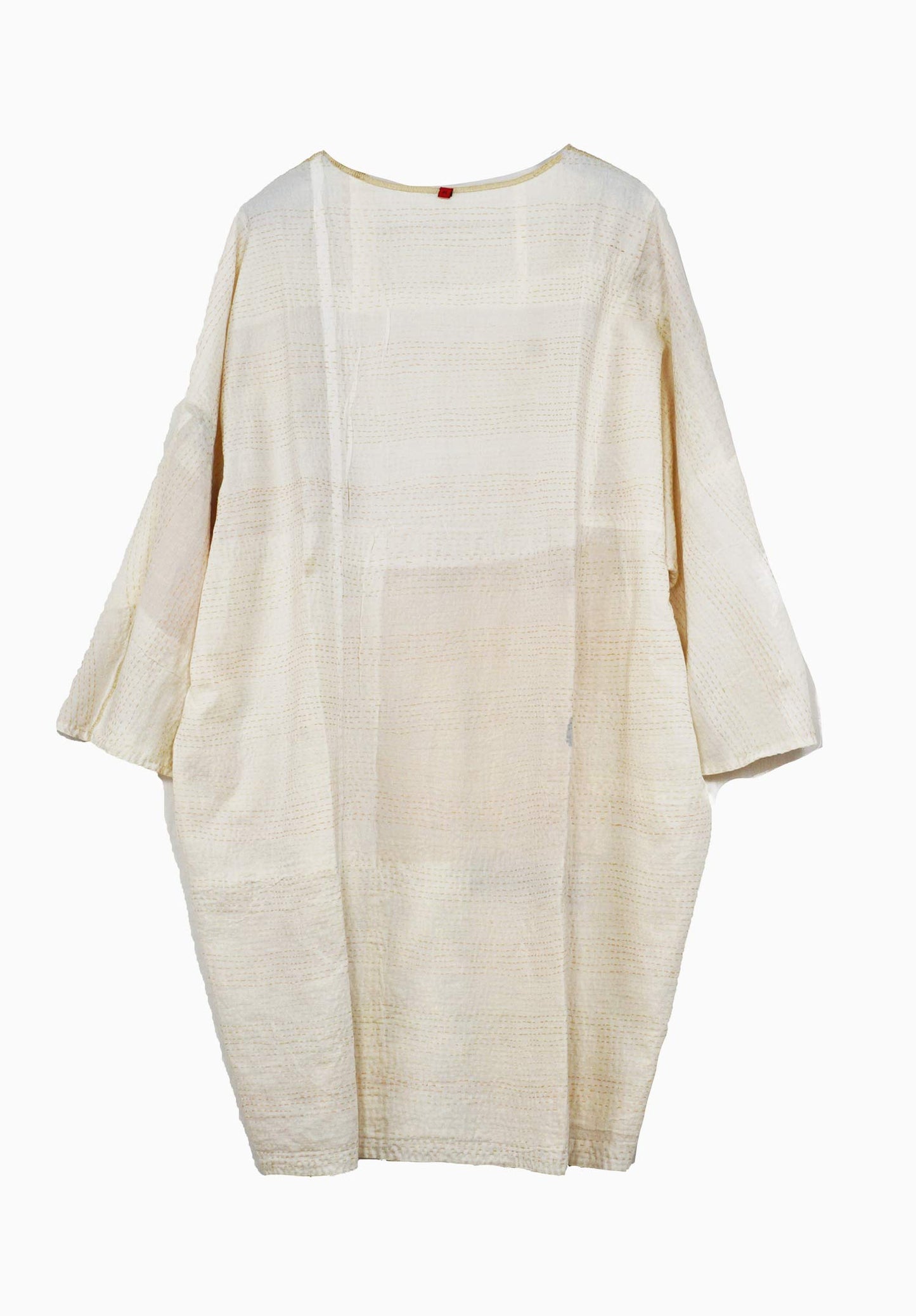 FRAYED PATCH KANTHA DOLMAN SLV. DRESS - fi2410-ivy -