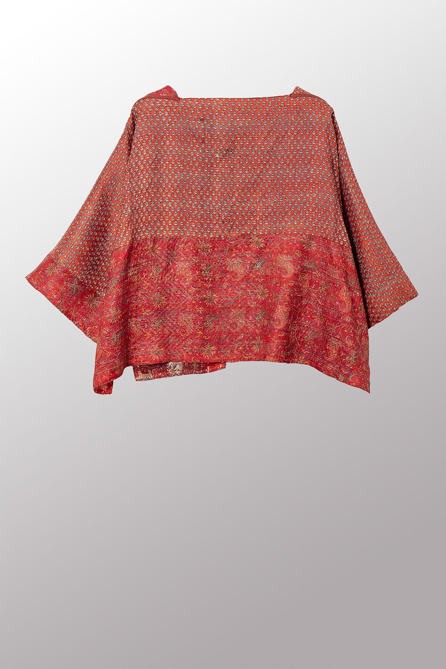 VINTAGE SILK KANTHA 3/4 SLV. CROP TOP MIO - sv2538-0017a -
