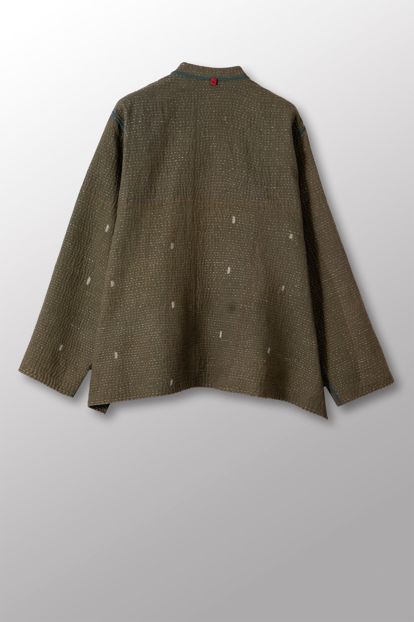 MUJI PATCH KANTHA KAFTAN JACKET SHORT - mp4088-grn -