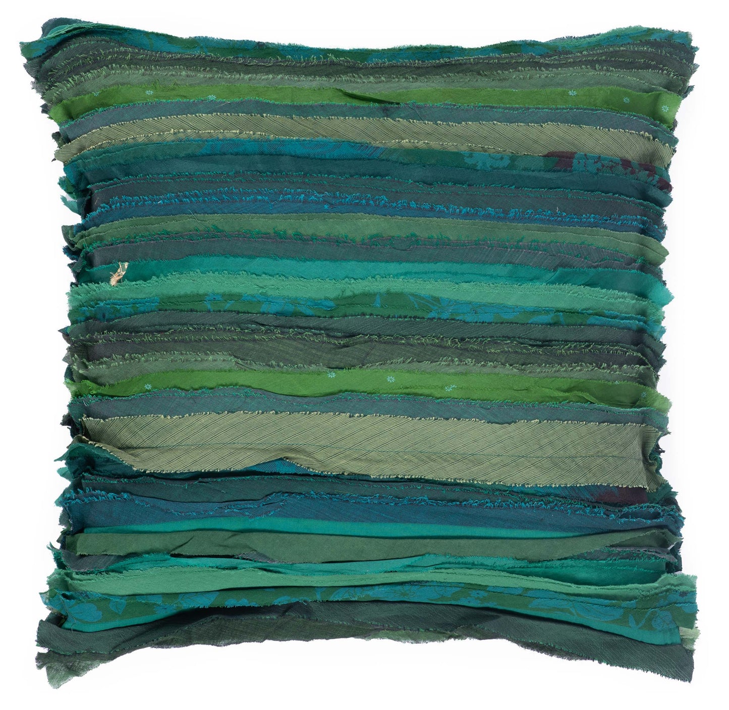 Wavy Stripe Patch Pillow Sham -Green -