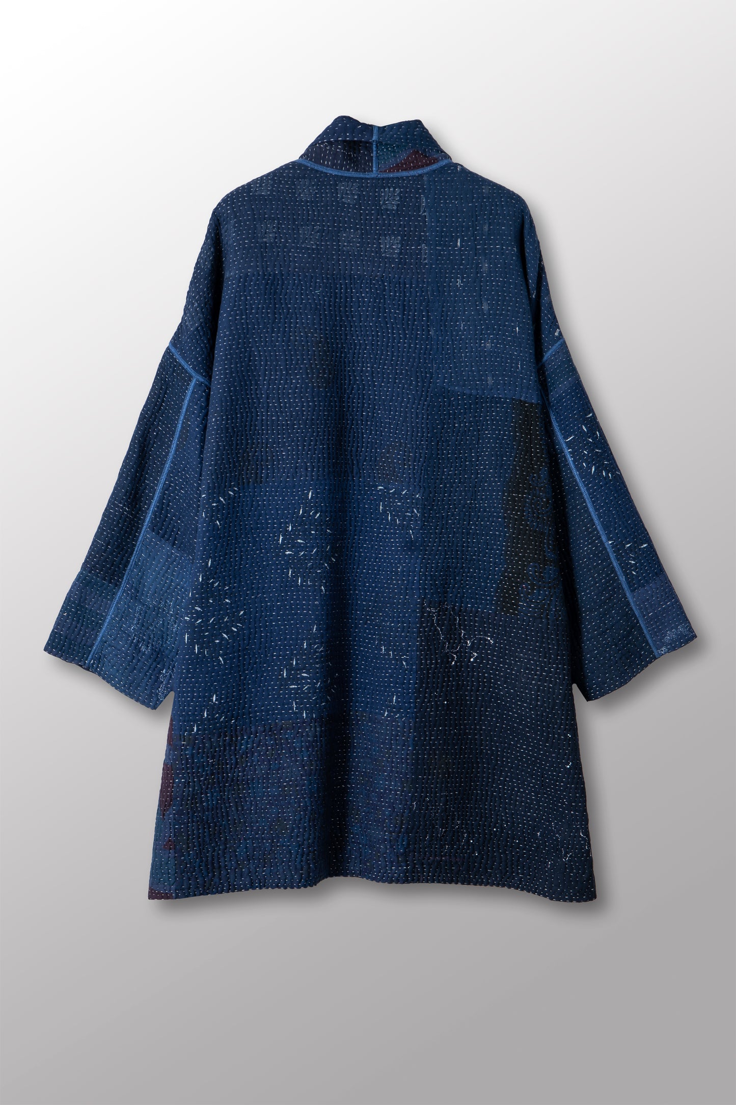 MUJI PATCH KANTHA HAORI JACKET - mp4068-nvy -