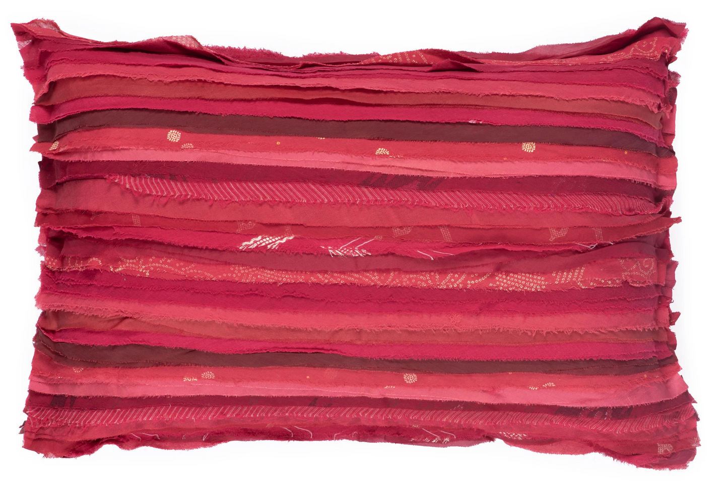Wavy Stripe Patch Pillow Sham -Red -