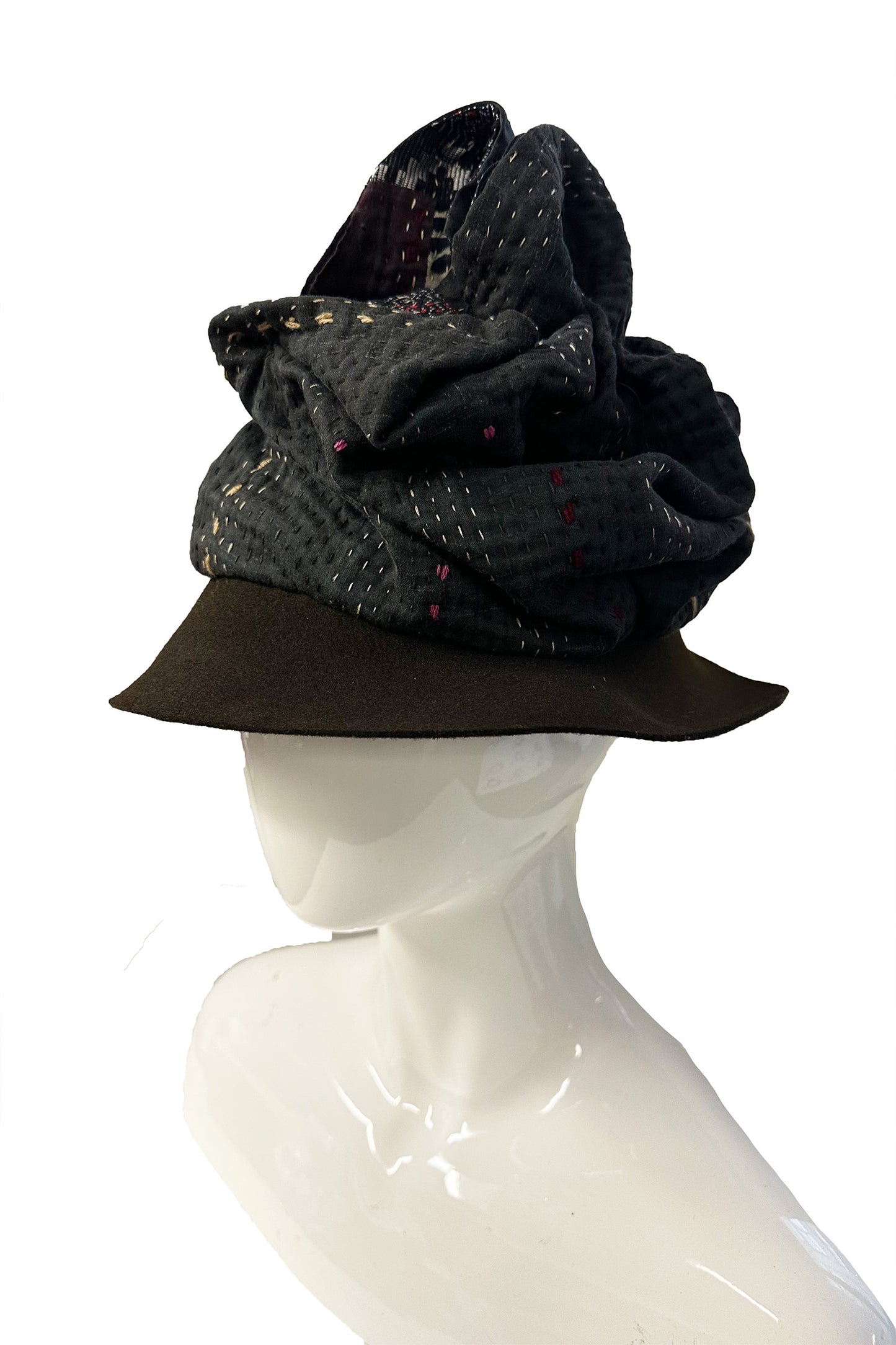 KANTHA CHUCHOU HAT BY KYOKO MURAYAMA - kym-24-012 -