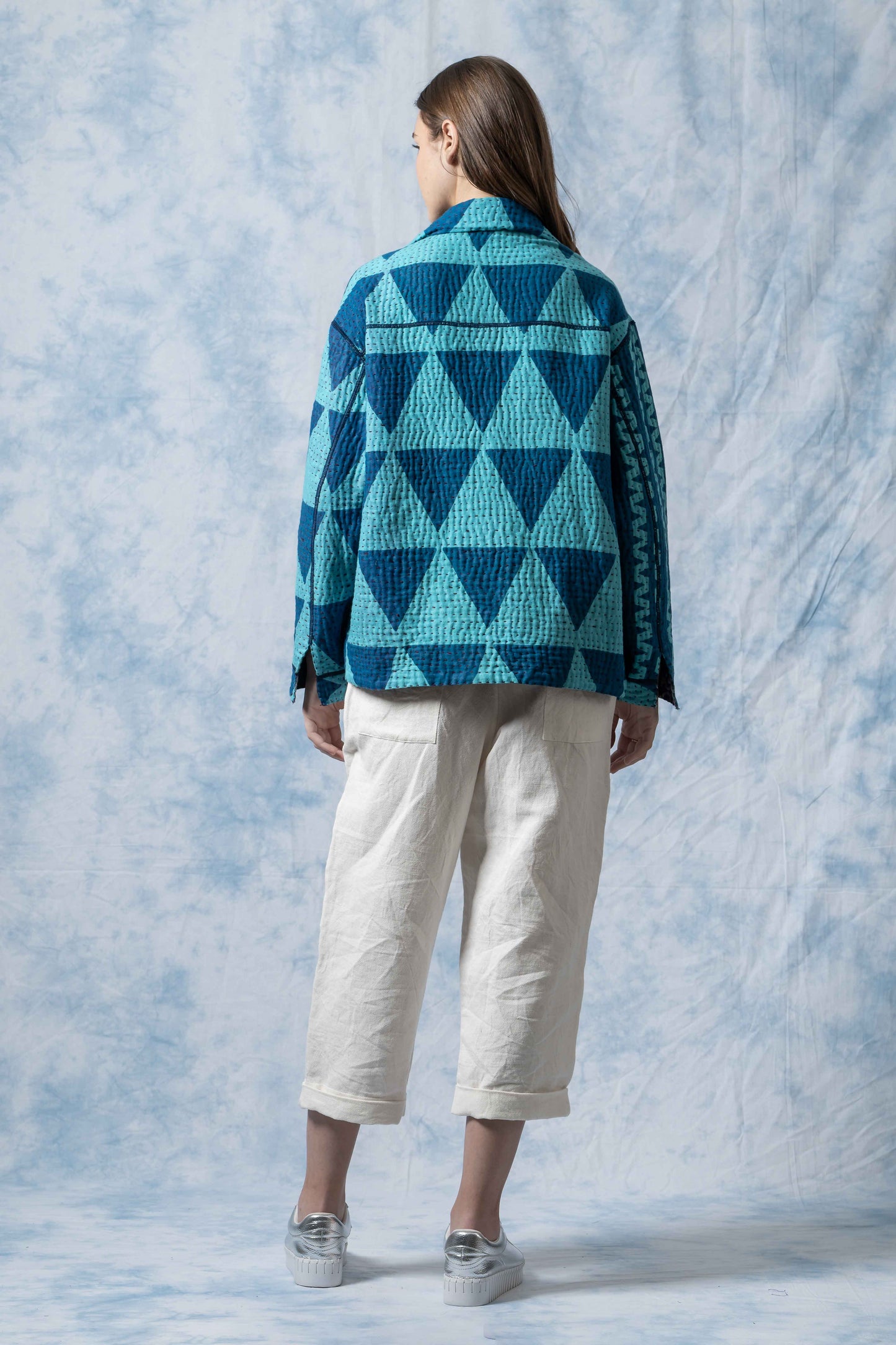 VINTAGE COTTON BBK KANTHA WORKERS JACKET - bl-bb4085-0001s -