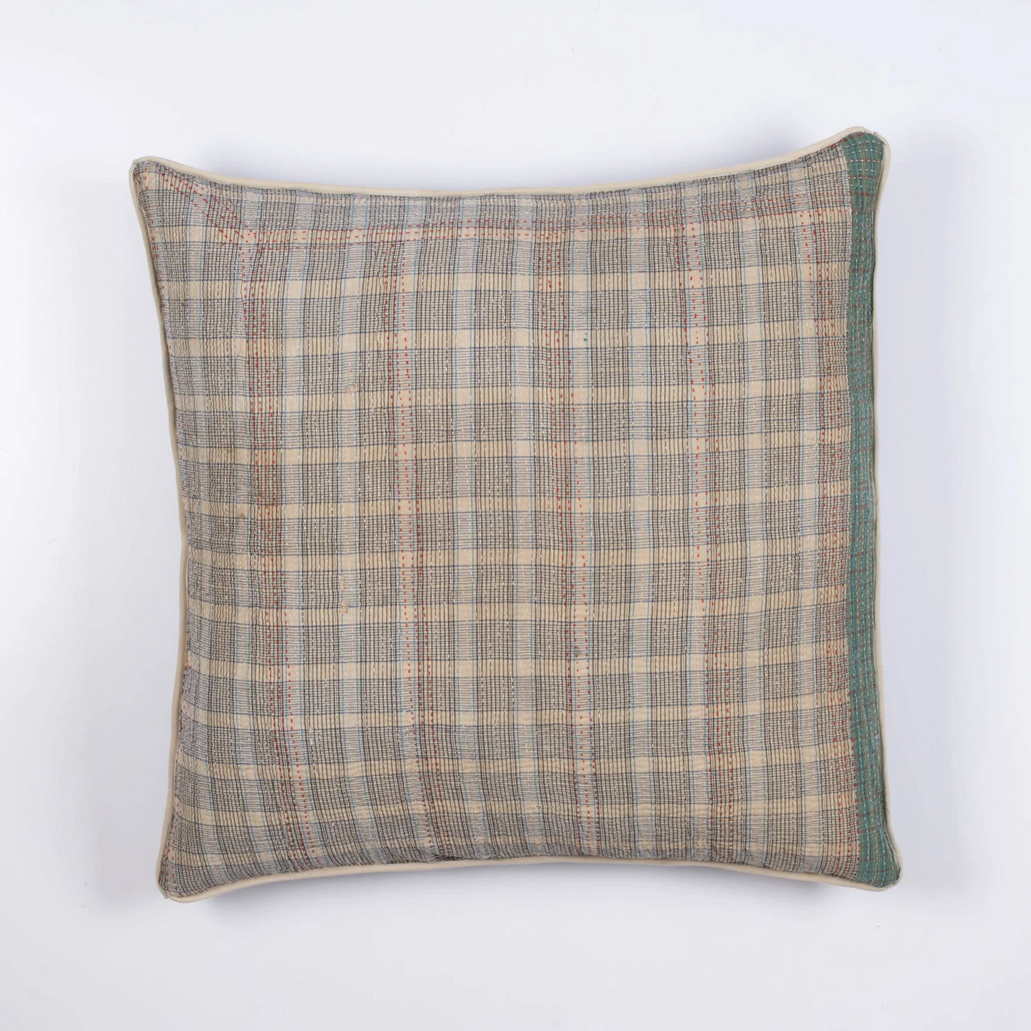 Vintage Ribbed Kantha Pillow Sham #0006