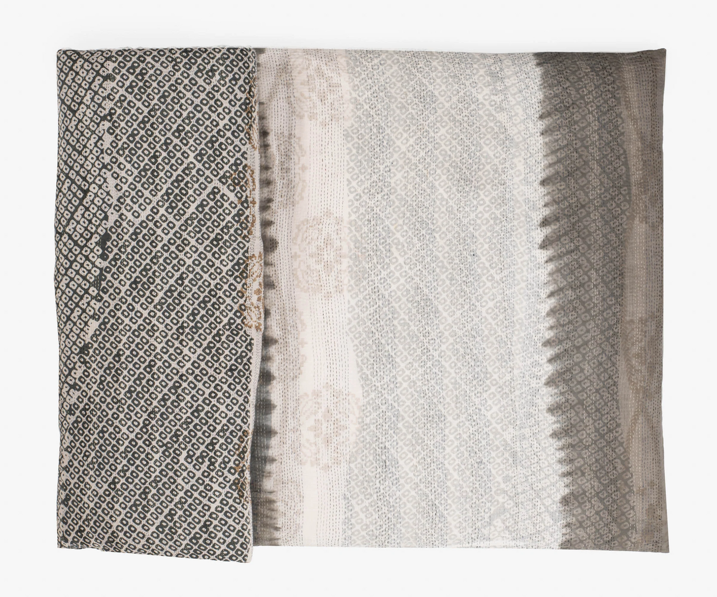 Kimono Cotton Kantha Day Bed Mattress Cover -Orange -
