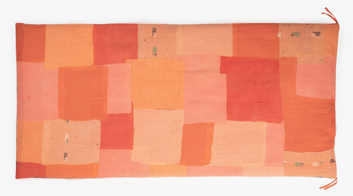 Mosaic Fray Handmade Vintage Kantha Day Bed Mattress Cover -Carrots-