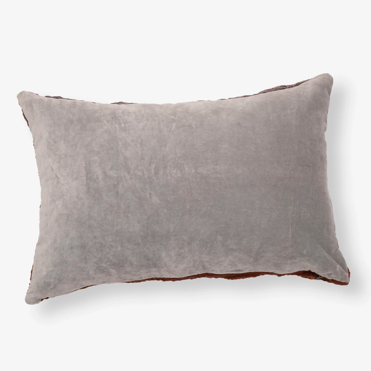 Sari Pleated Handmade Kantha Pillow Sham (With Velvet Back)