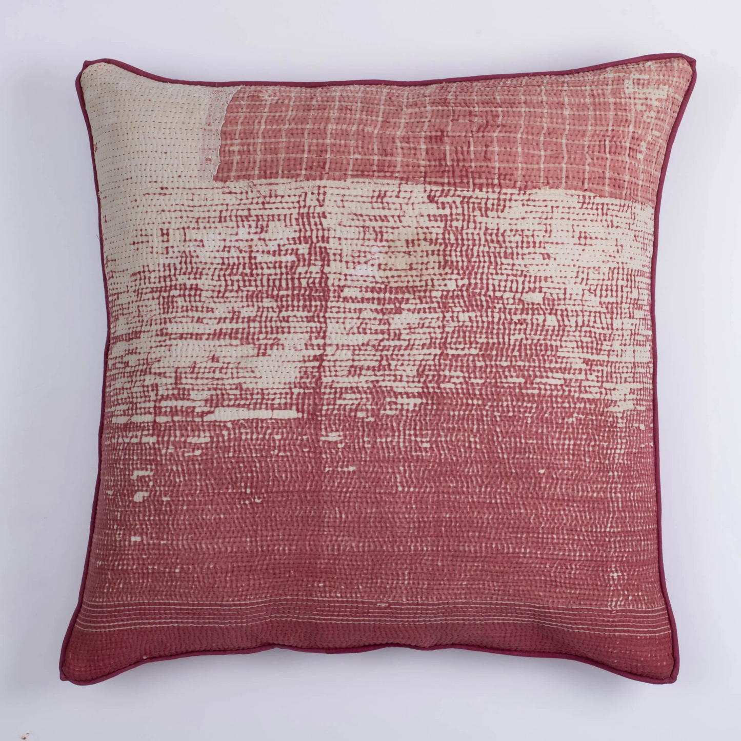 Vintage Ribbed Kantha Pillow Sham #0003