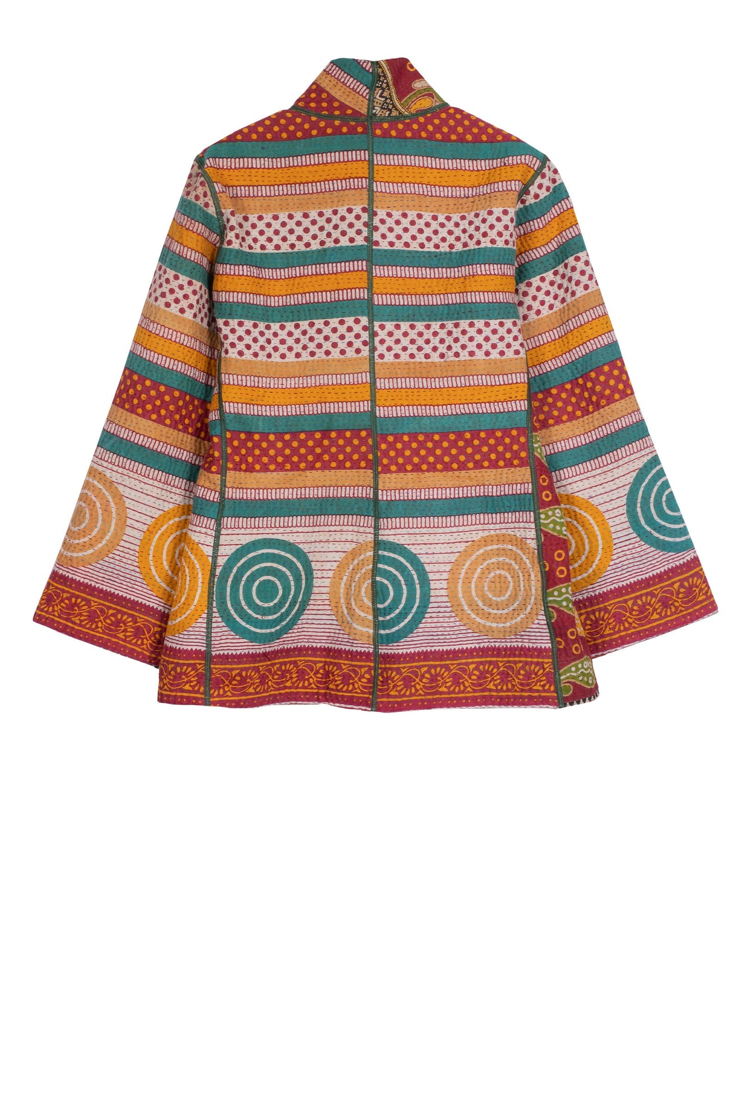 VINTAGE COTTON KANTHA SHORT JACKET - cv4007-0274m -