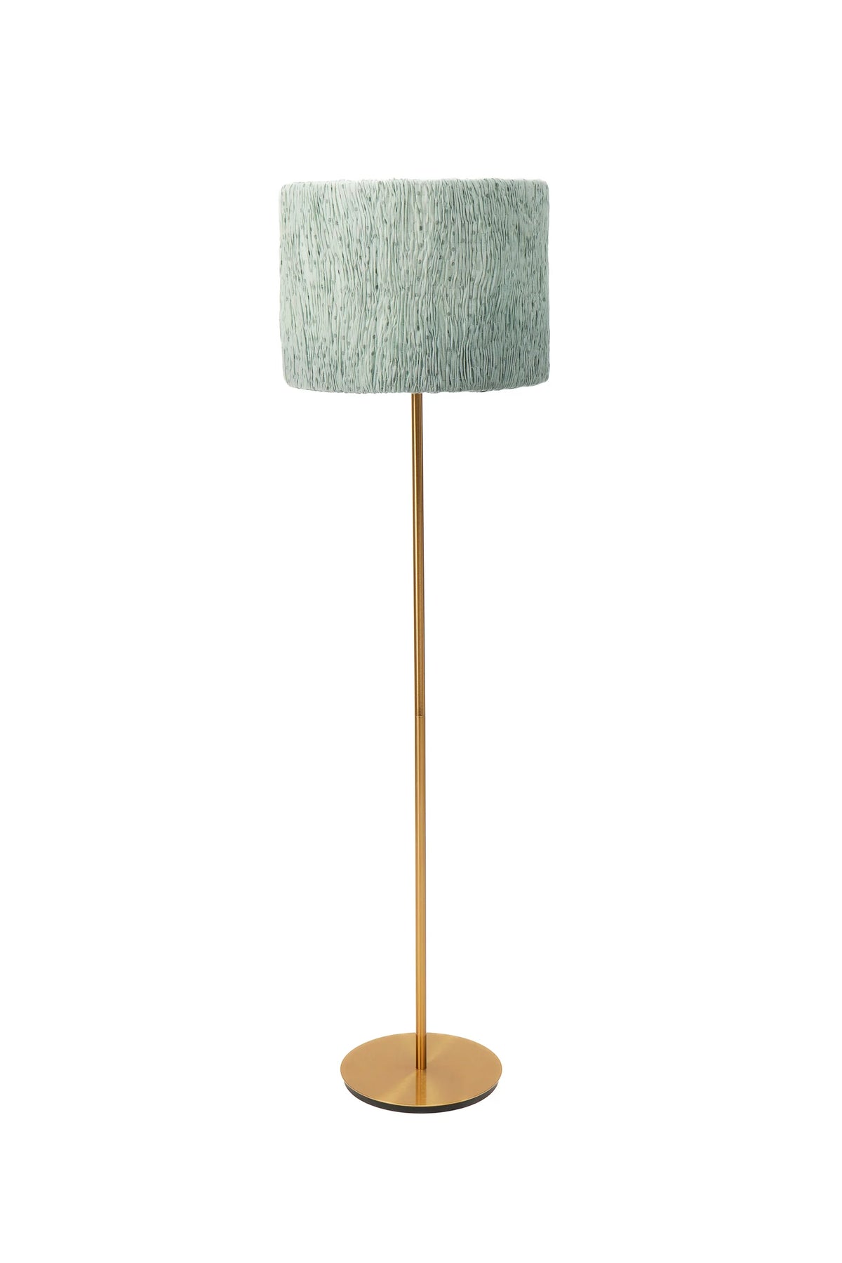 Sage Saree Pleated Blue -Floor Lampshade