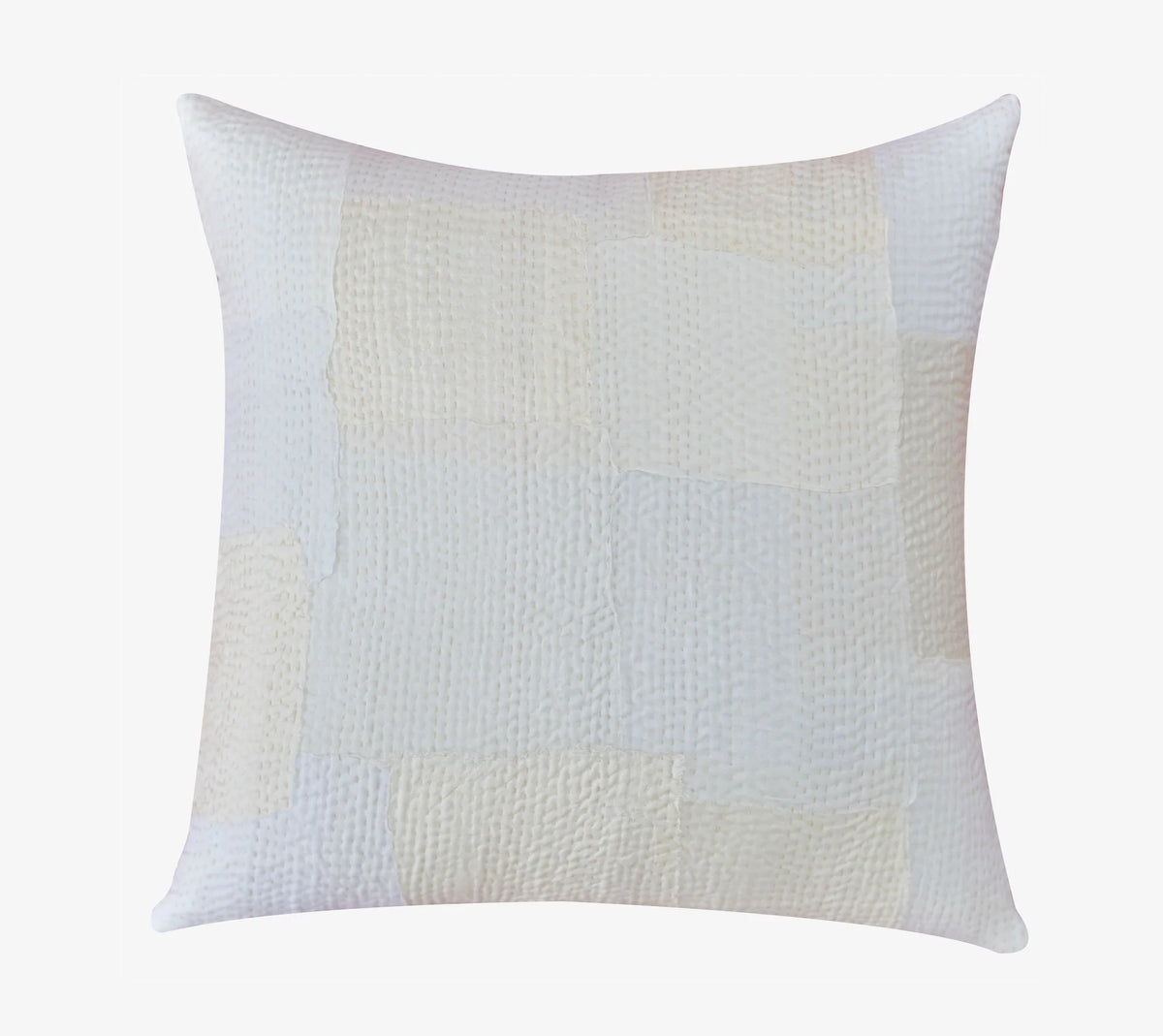 Mosaic Fray Handmade Vintage Kantha Pillow -Cauliflower