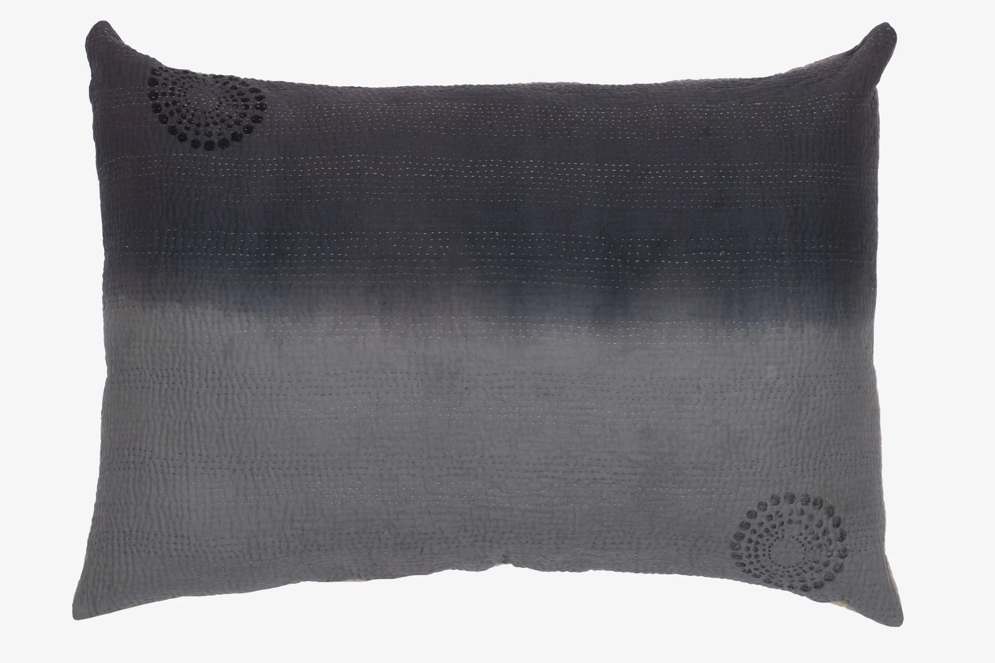 Cotton Ombre Handmade Vintage Kantha Pillow Sham -Yellow Stone