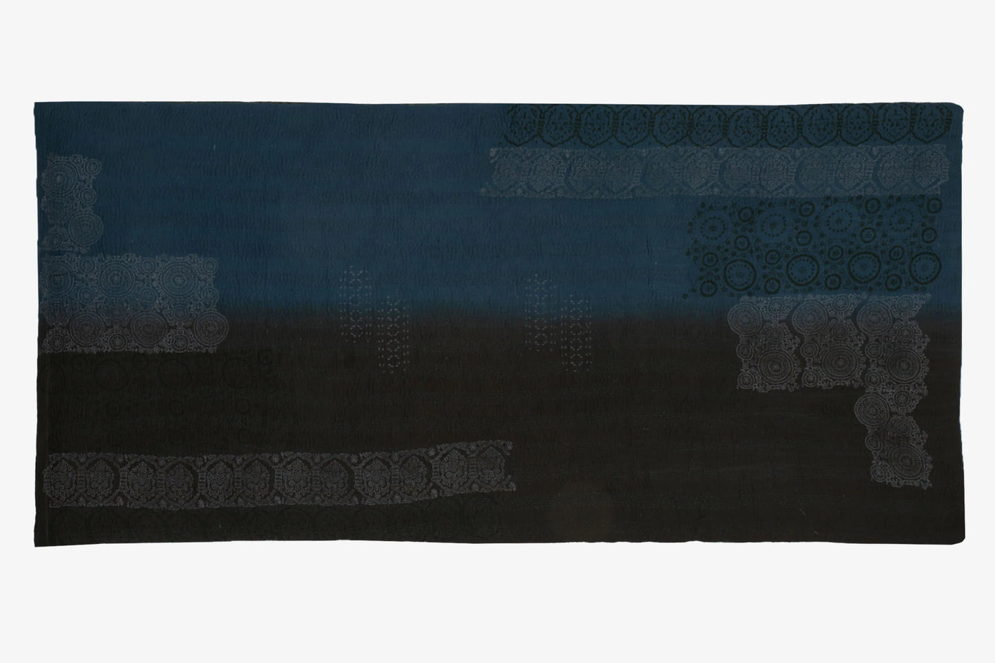 Vintage Fray Patch & Ombre Kantha Day Bed Mattress Cover - Avocado