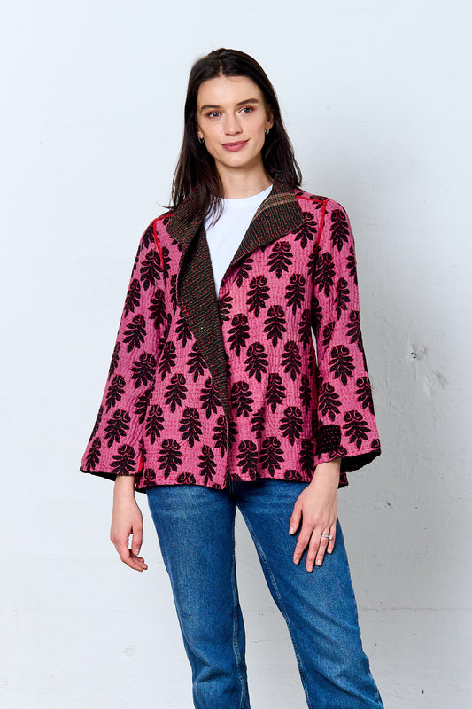 VINTAGE COTTON BBK KANTHA SHORT JKT - bb4007-mlt -