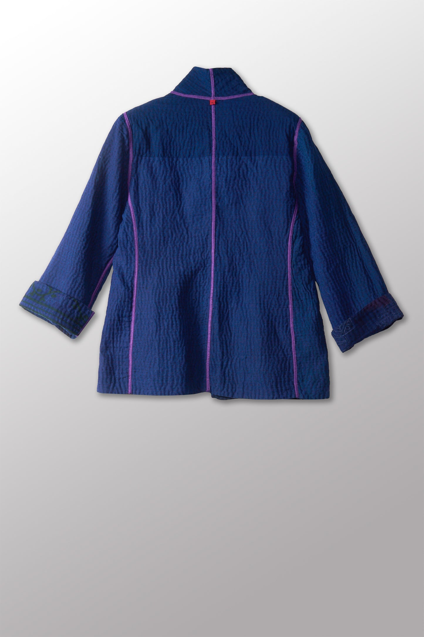 MUJI PATCH KANTHA SHORT JKT - mp4007-nvy -