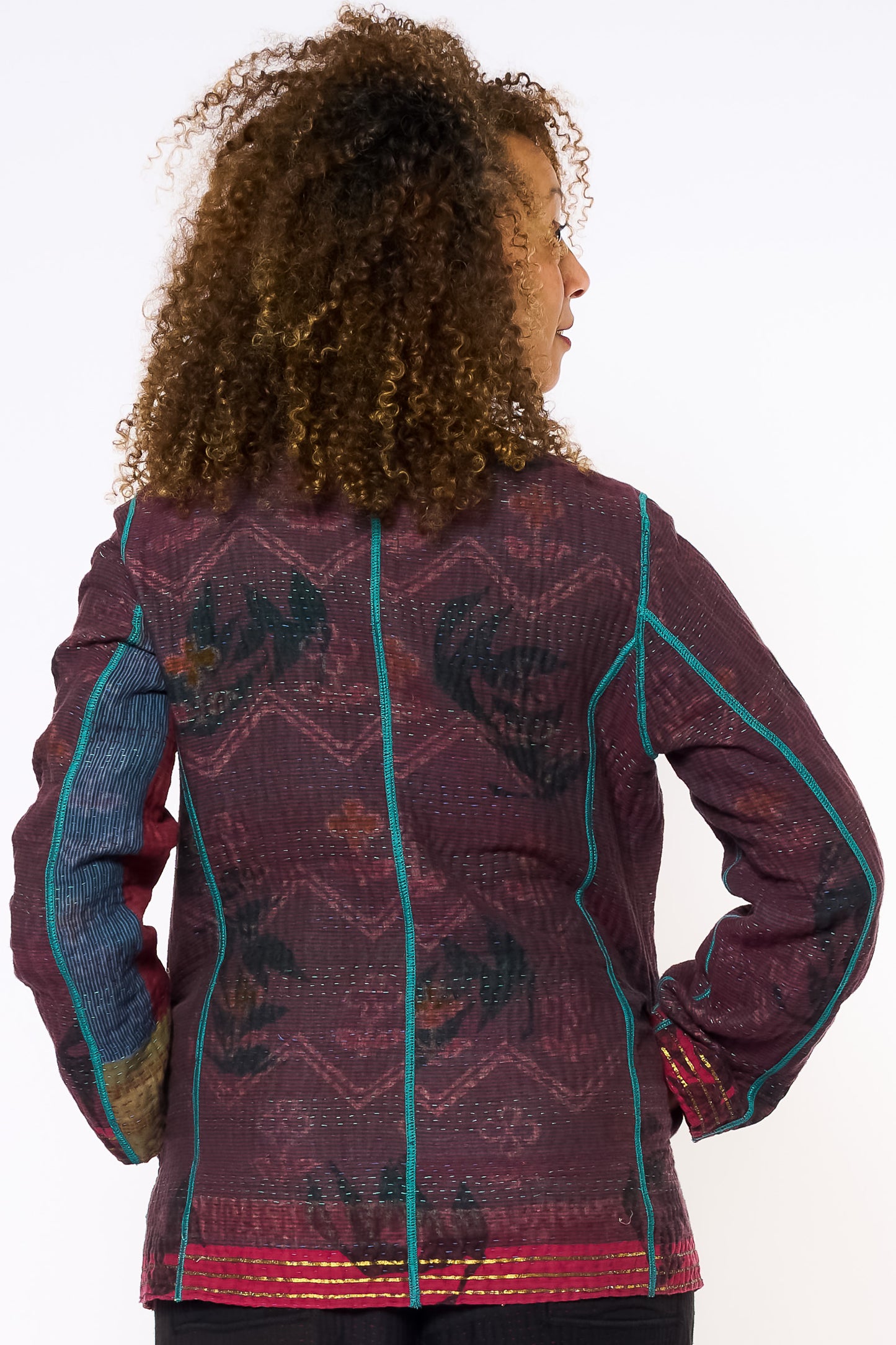 VINTAGE COTTON KANTHA BASIC JKT - cv4052-0026m -