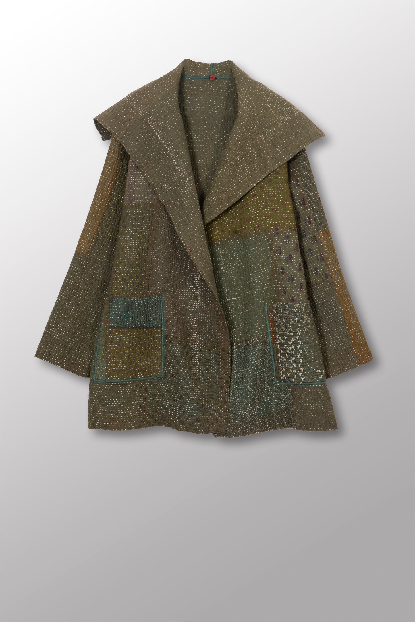 MUJI PATCH KANTHA POCKET JACKET - mp4002-grn -