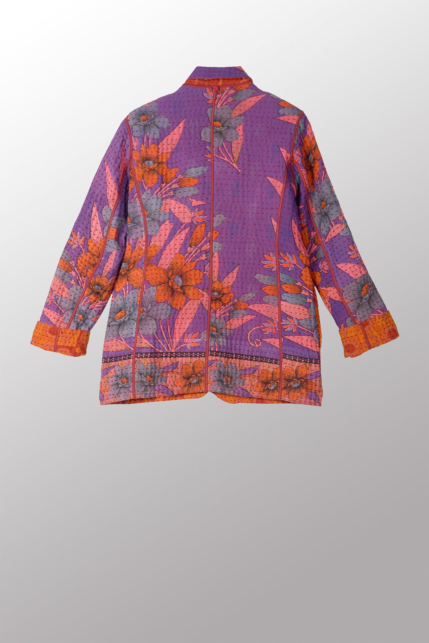 VINTAGE COTTON BBK KANTHA BASIC JACKET - bl-bb4052-0001s -