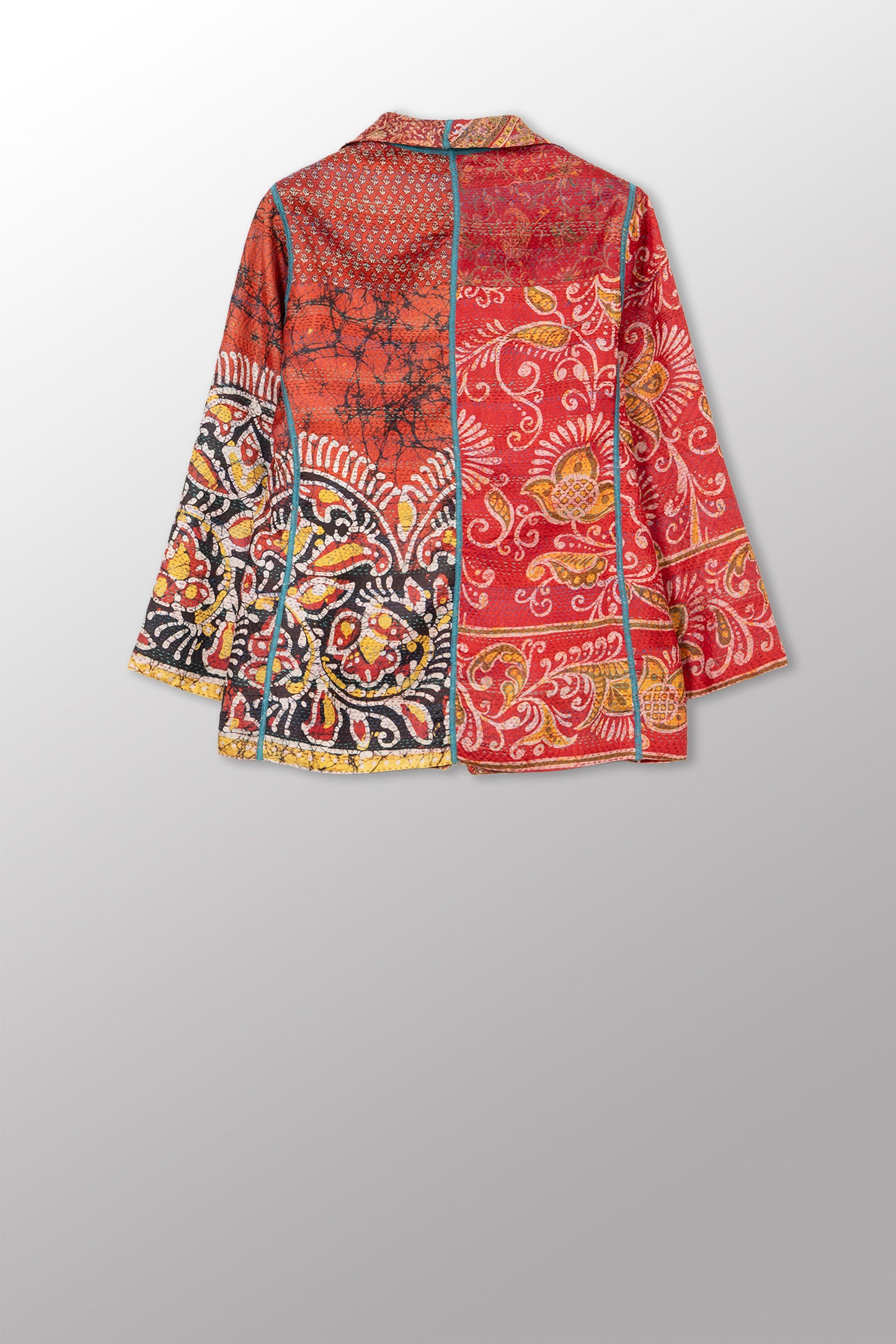 VINTAGE SILK KANTHA SHORT JKT - sv2007-0075s -