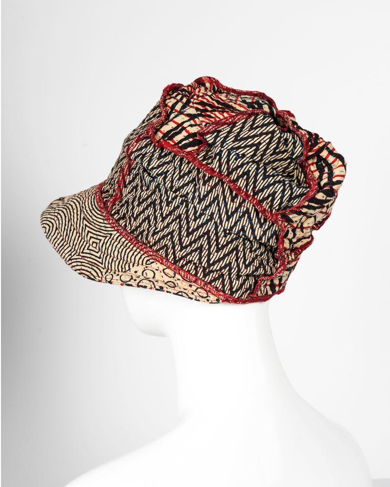 SOHO BAMBOO KANTHA HALF BRIM HAT - bo4881-blk -
