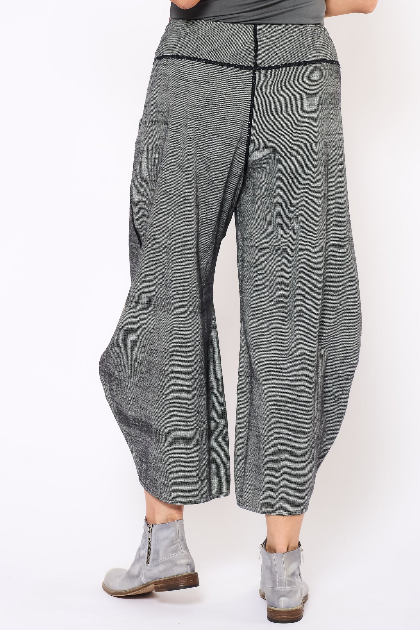 DENIM HAREM PANTS - dn1605-gry -