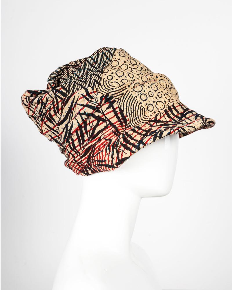 SOHO BAMBOO KANTHA HALF BRIM HAT - bo4881-blk -