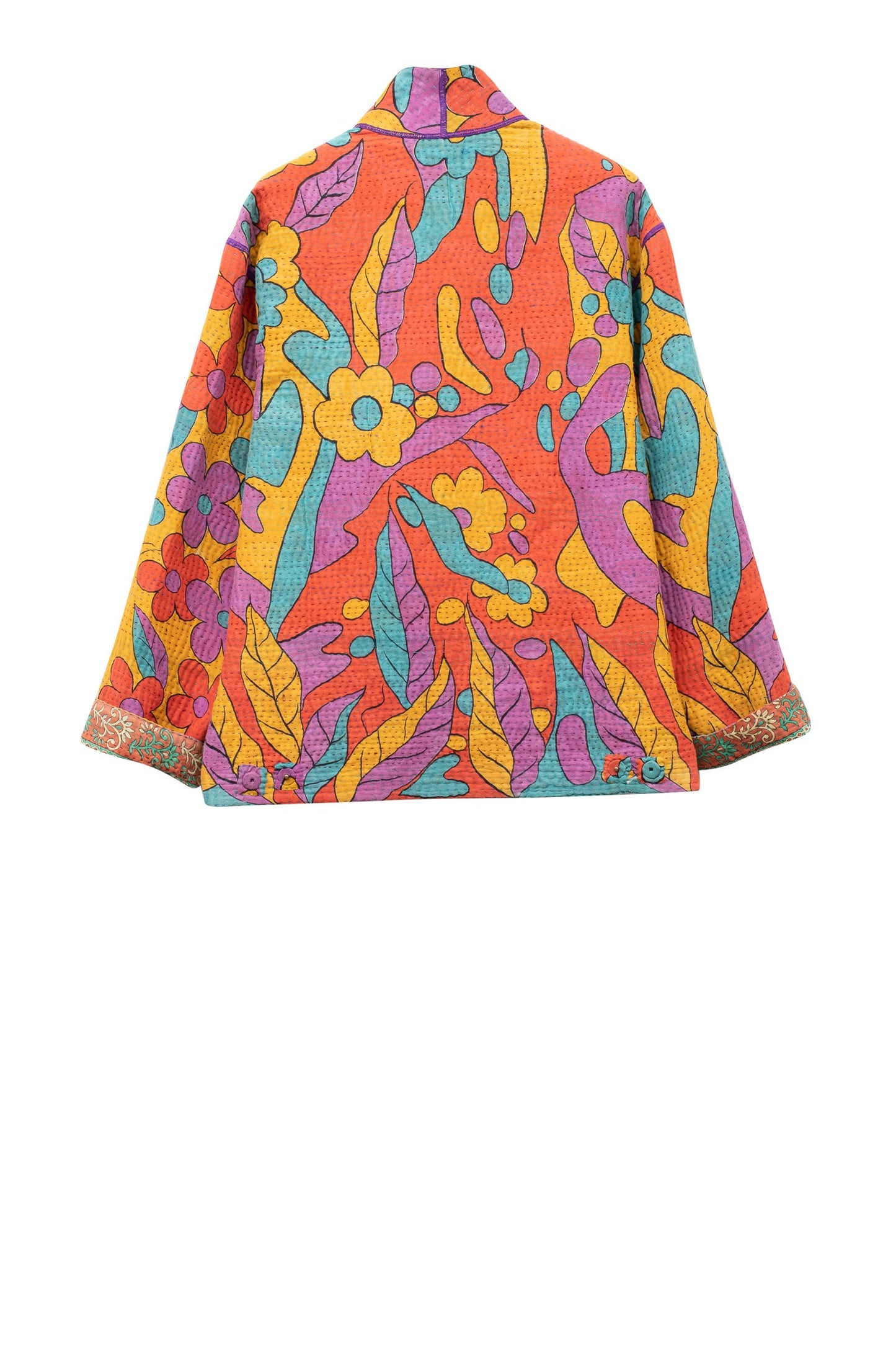 VINTAGE COTTON KANTHA MEN'S BLOUSON - cv4040-0016s -