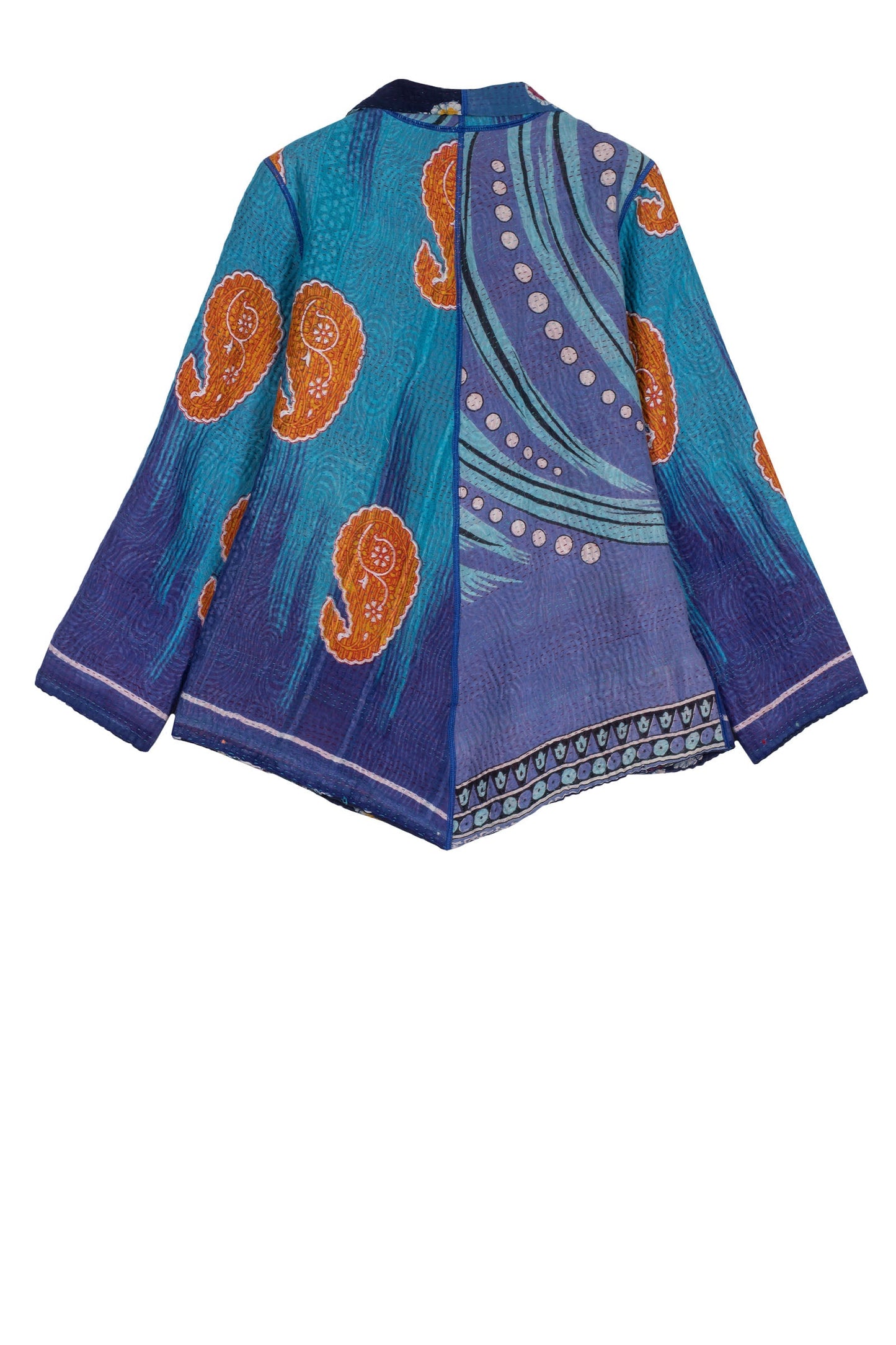 VINTAGE COTTON KANTHA WING COLLAR JKT - cv4013-0029m -