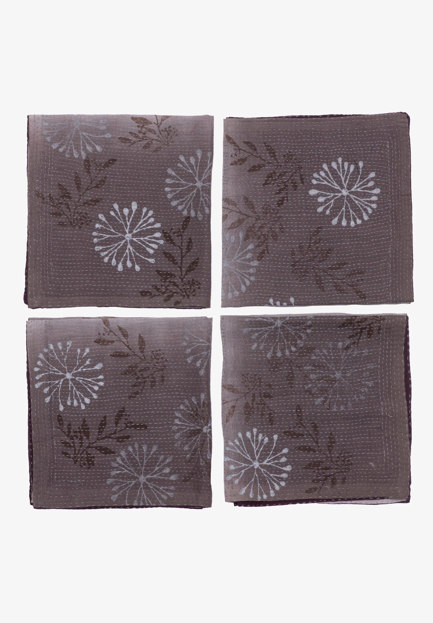 Ombre Handmade Kantha Napkin -Chocolate (Set of 2)