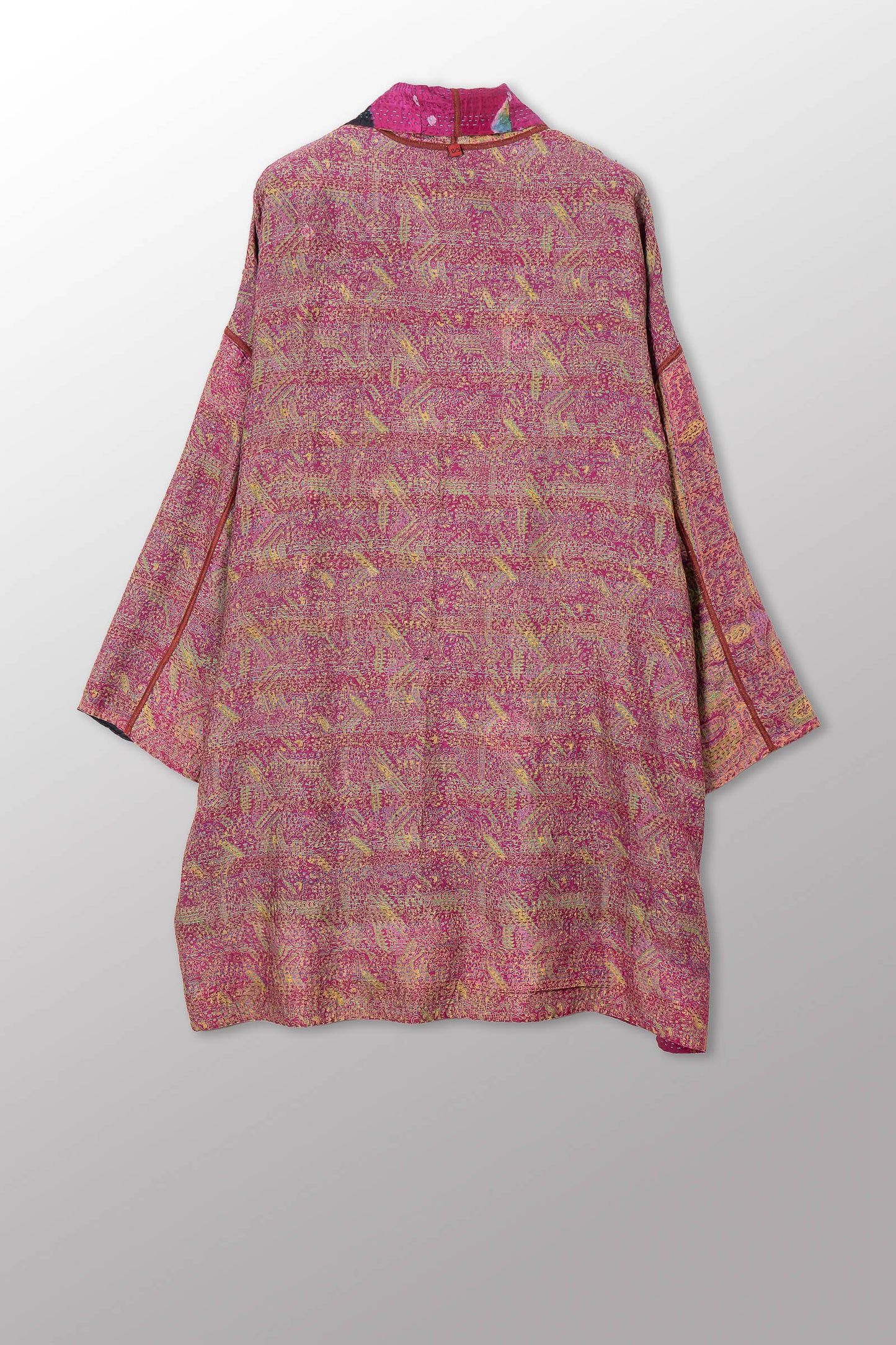 VINTAGE SILK GEORGETTE KANTHA HAORI JKT - sg2068-0006a -