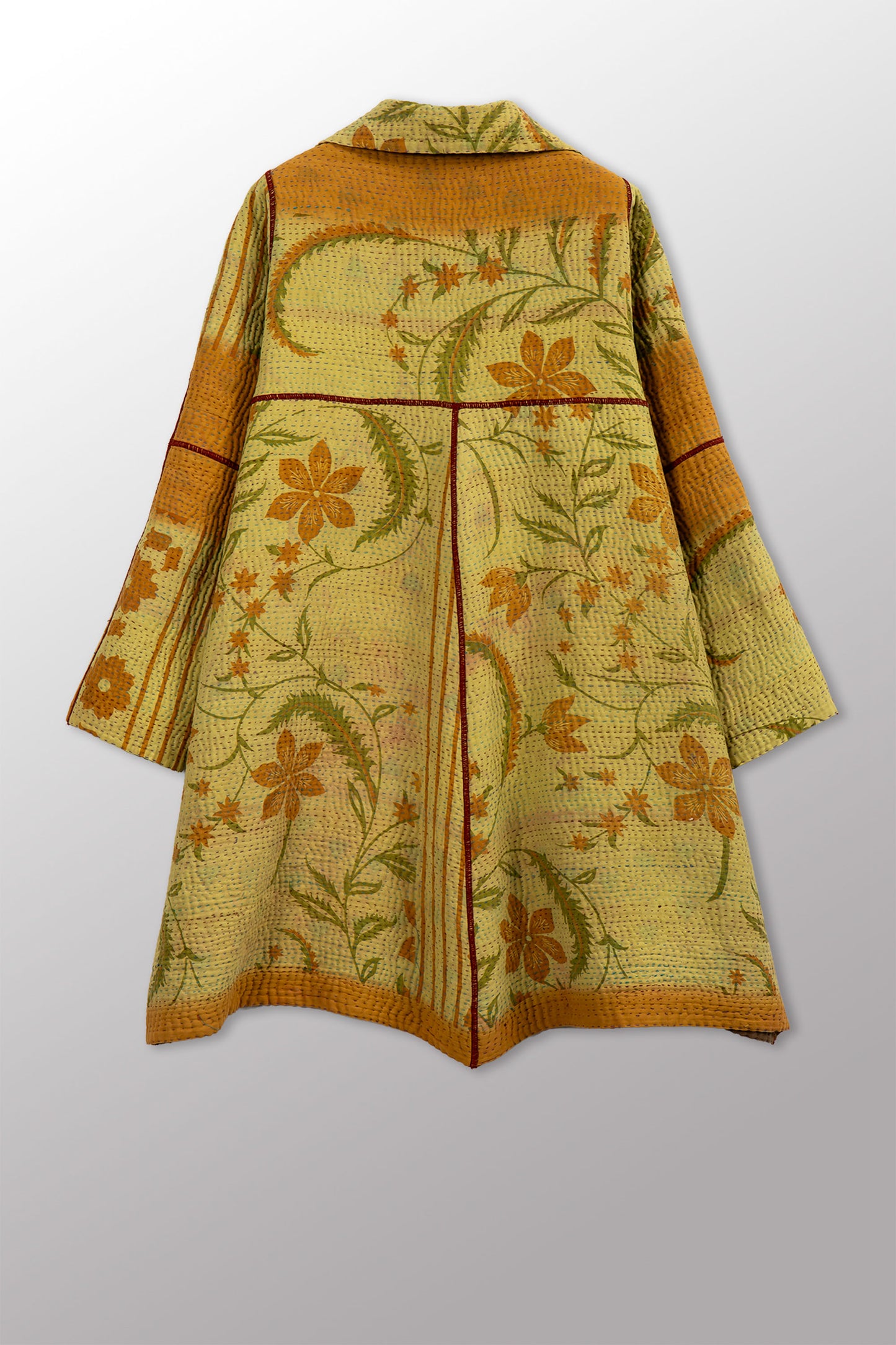 COTTON OVERDYE KANTHA A-LINE DUSTER - ov4311-cylw001a -