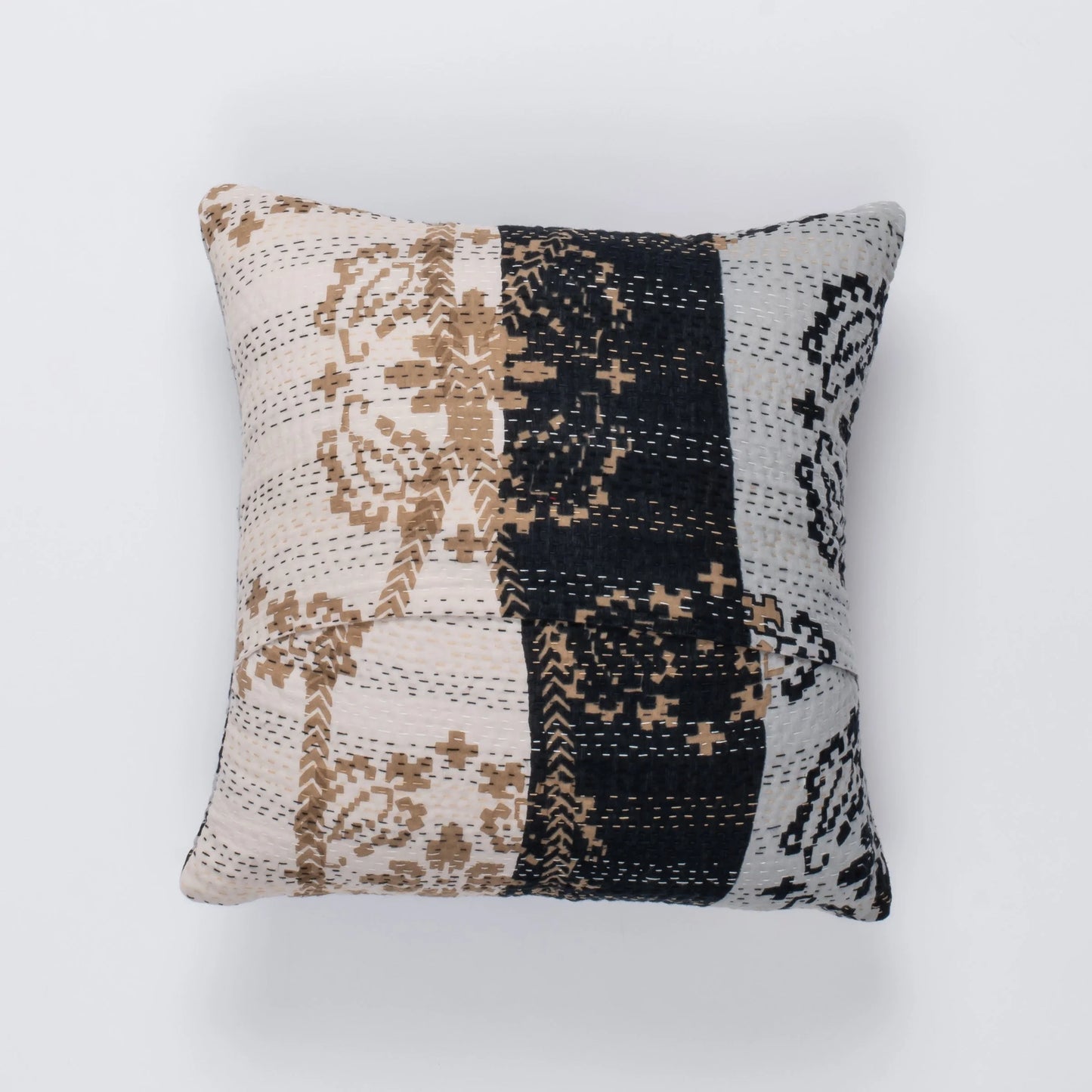 Kimono Print Black Pillow
