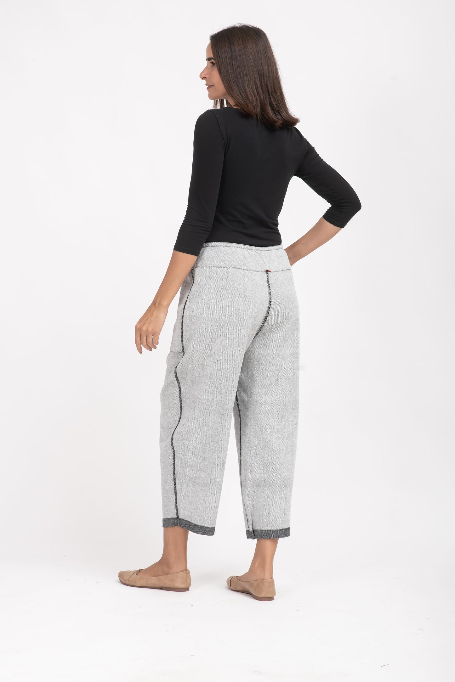 DENIM NEW LANTERN PANTS - dn1651-gry -