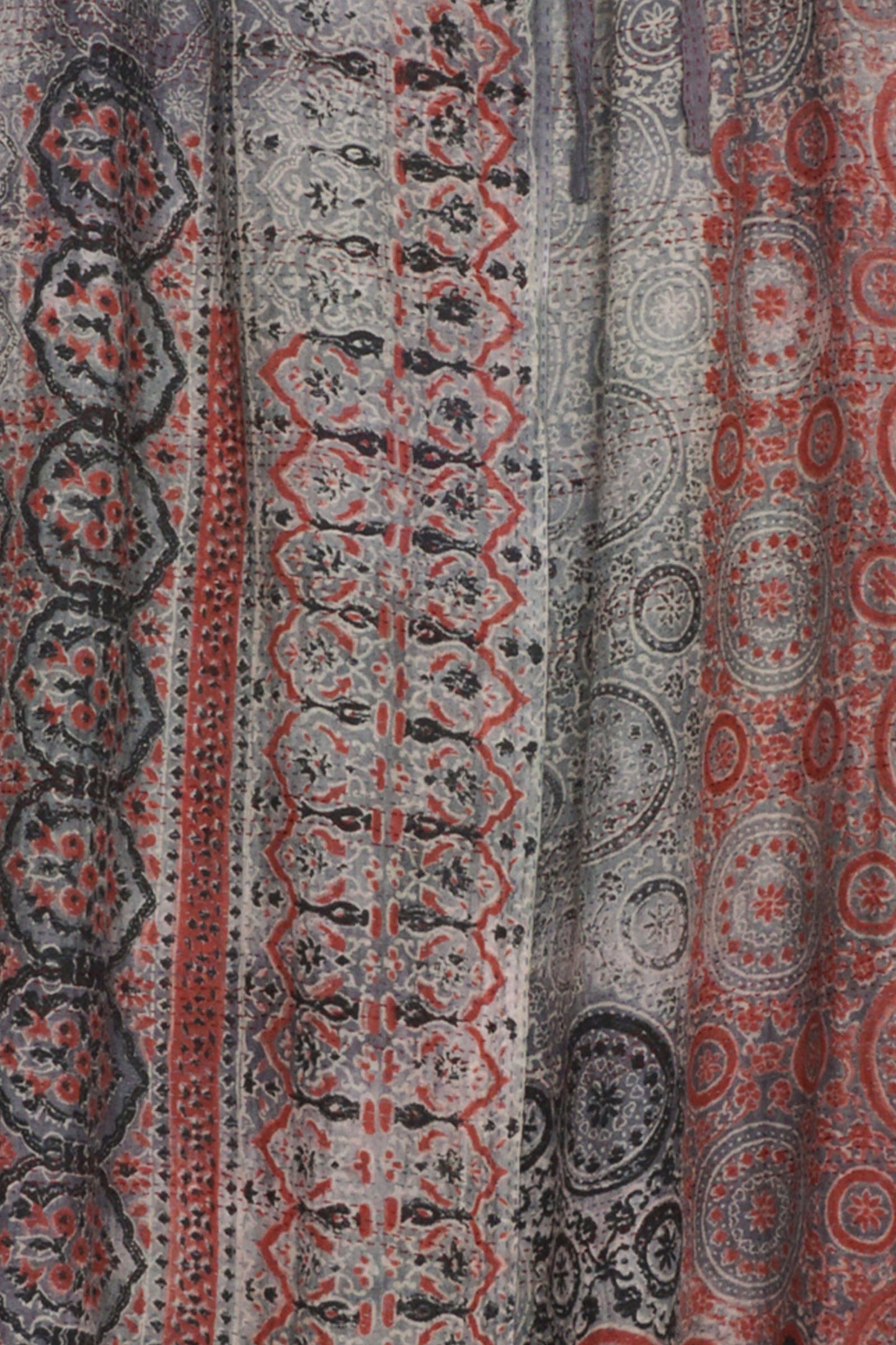 MANHATTAN AJRAKH KANTHA HIGH-WAIST DRESS - mh2447-gry -