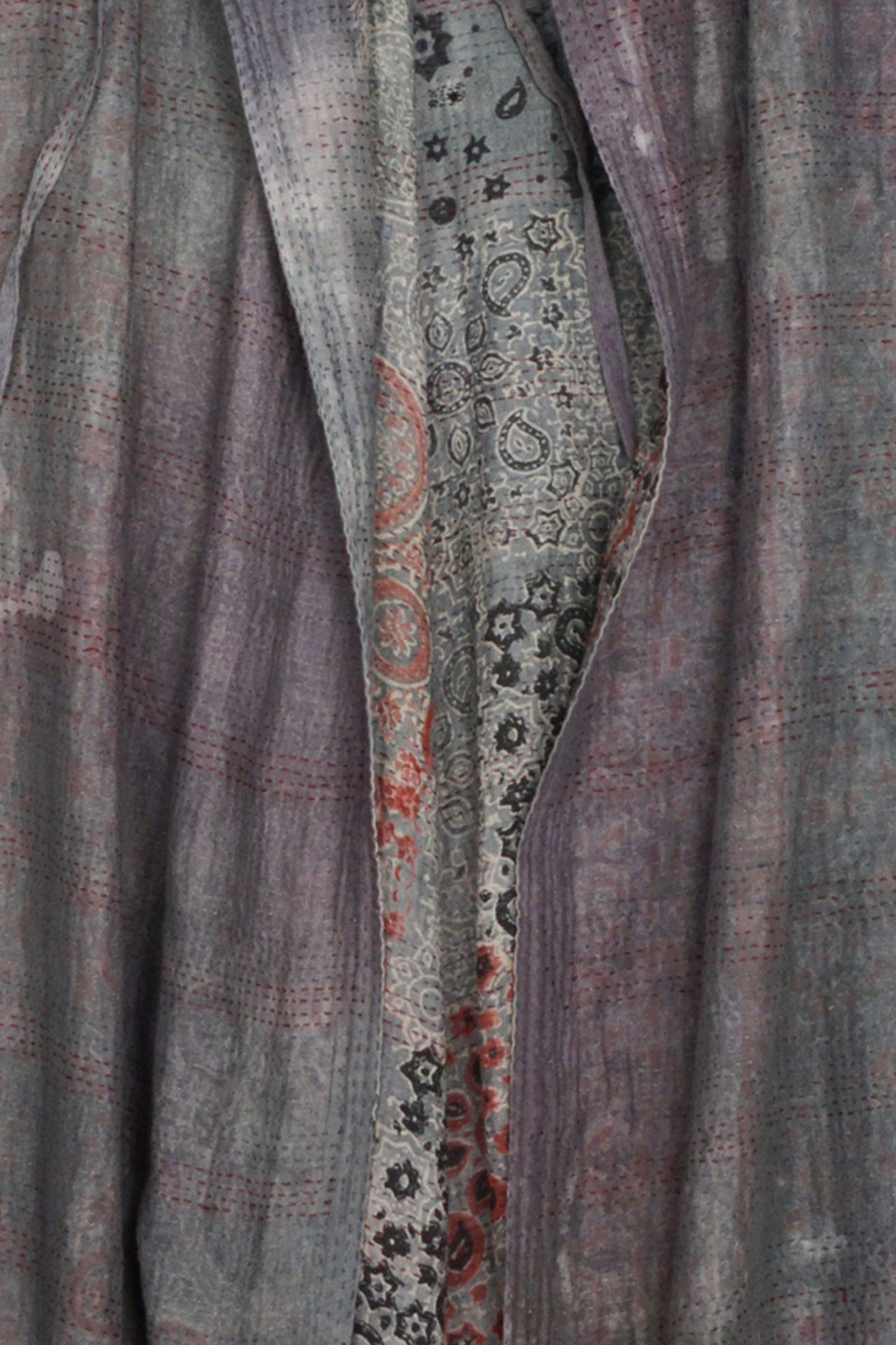 MANHATTAN AJRAKH KANTHA HIGH-WAIST DRESS - mh2447-gry -