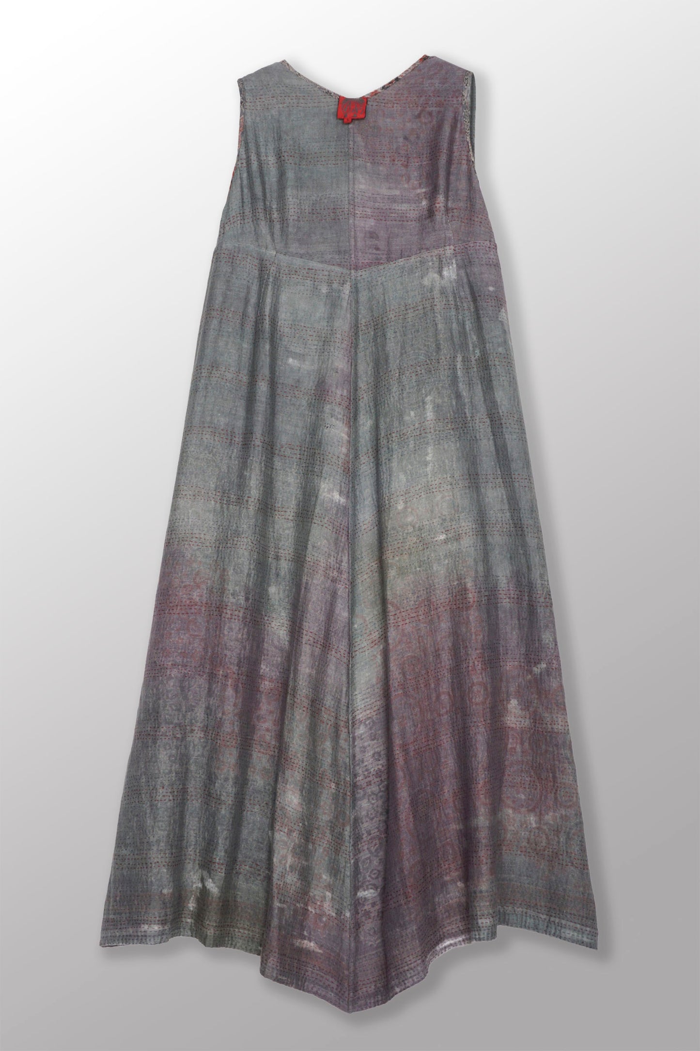 MANHATTAN AJRAKH KANTHA HIGH-WAIST DRESS - mh2447-gry -