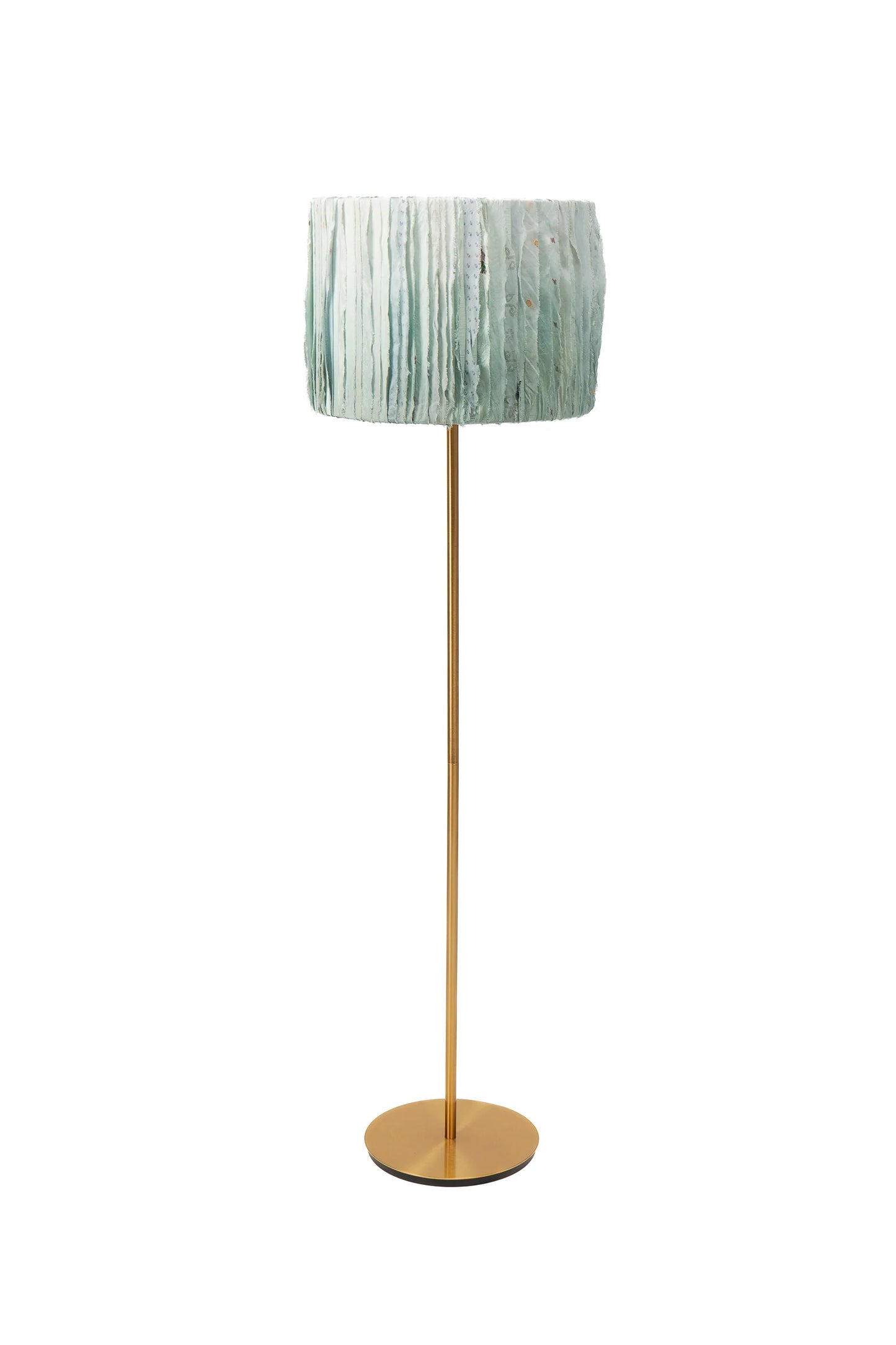 Sage Wavy Stripe Blue -Floor Lampshade