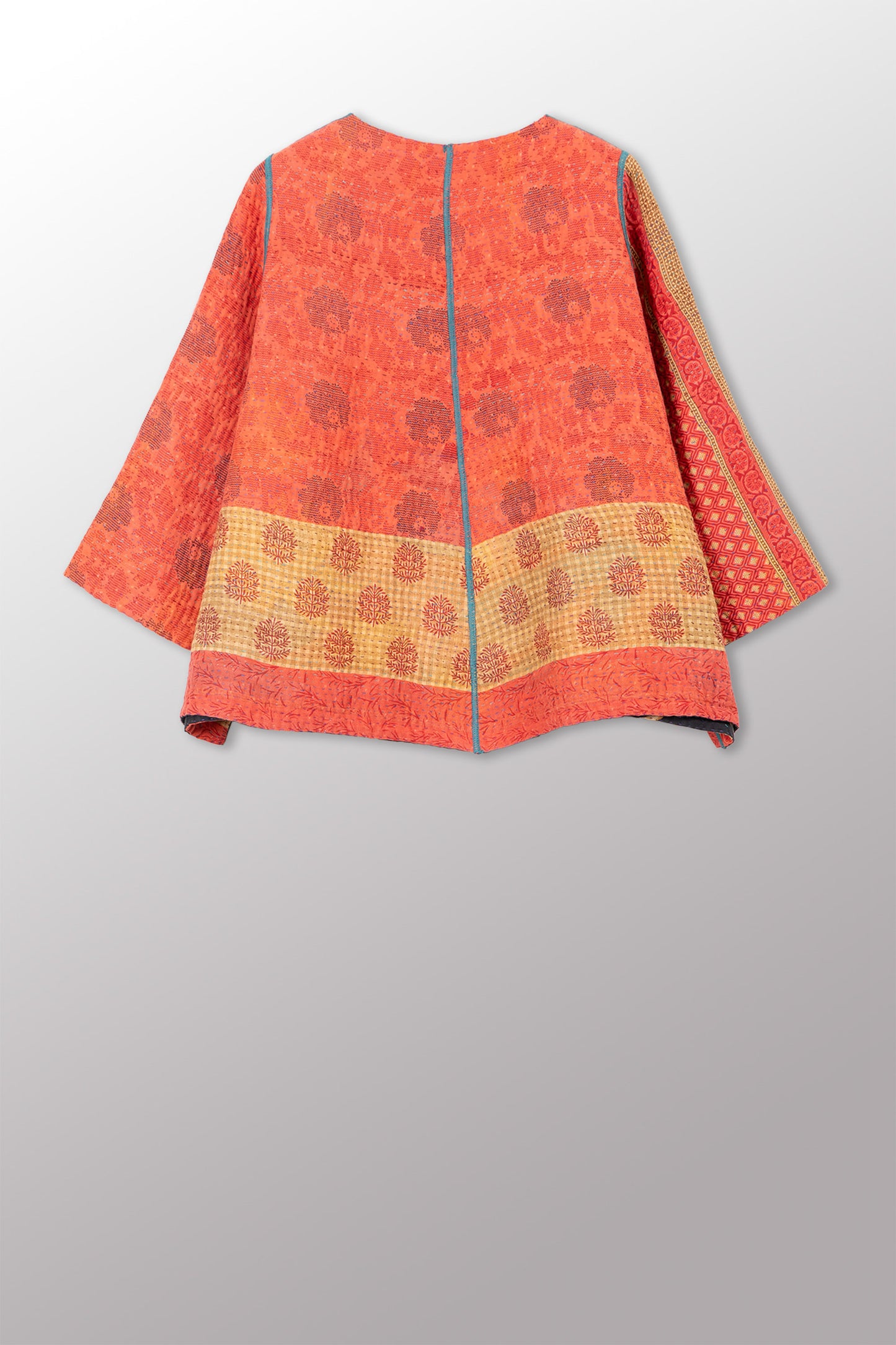 COTTON OVERDYE KANTHA BELL SHAPE JKT - ov4048-corg001a -