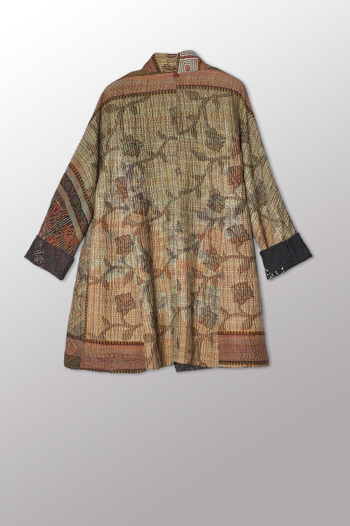 VINTAGE COTTON KANTHA HIGH-NECK TOPPER - cv4045-0047a -