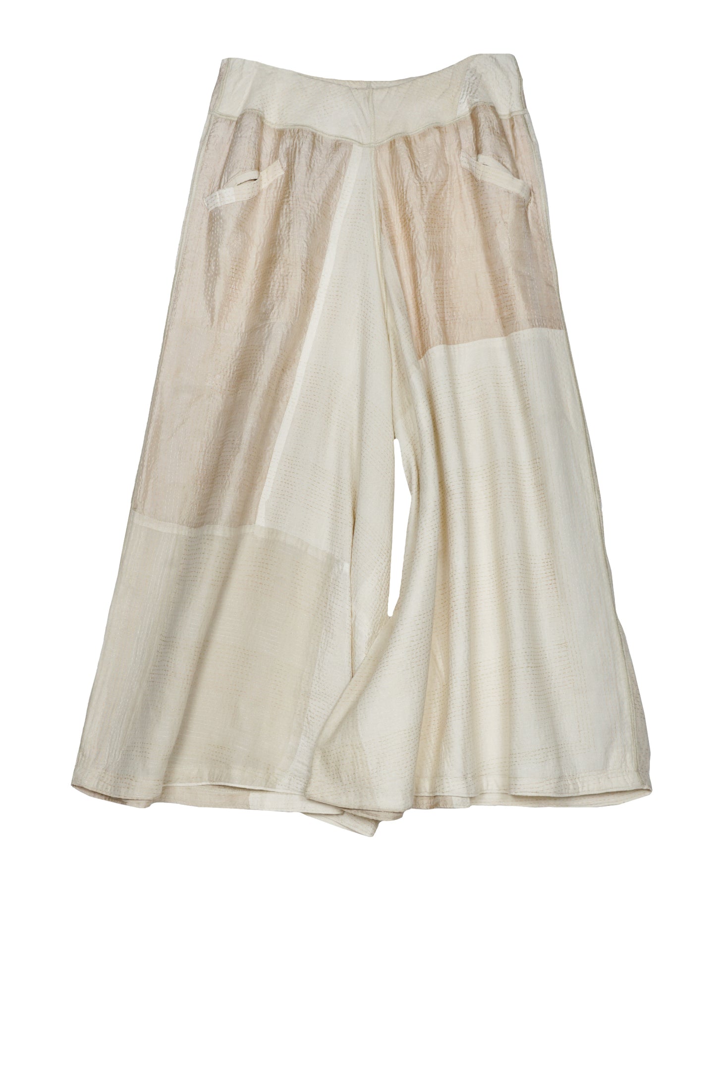 JAIPUR WHITE KANTHA WIDE LEG PANTS - jw2623-ivy -
