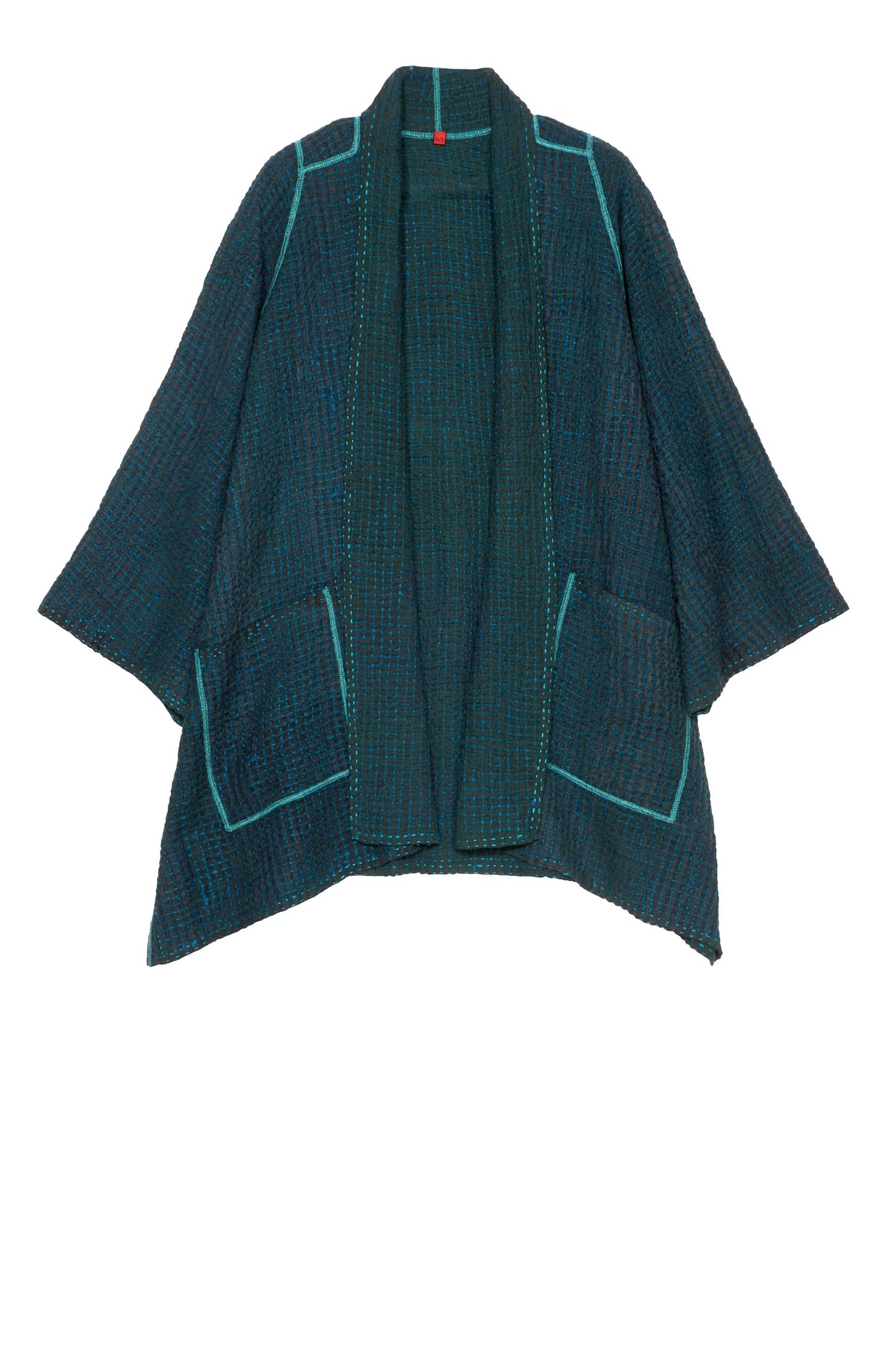 WOOL WAFFLE KANTHA A-LINE JKT - ww3003-tel -