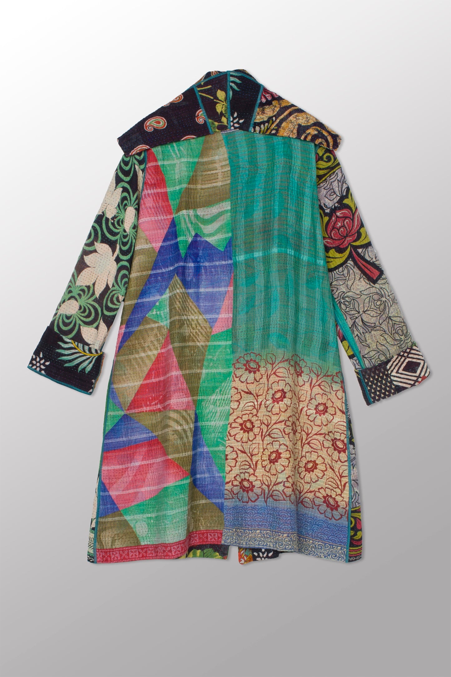 PUZZLE KANTHA POCKET MEDIUM COAT - pz4316-grn -