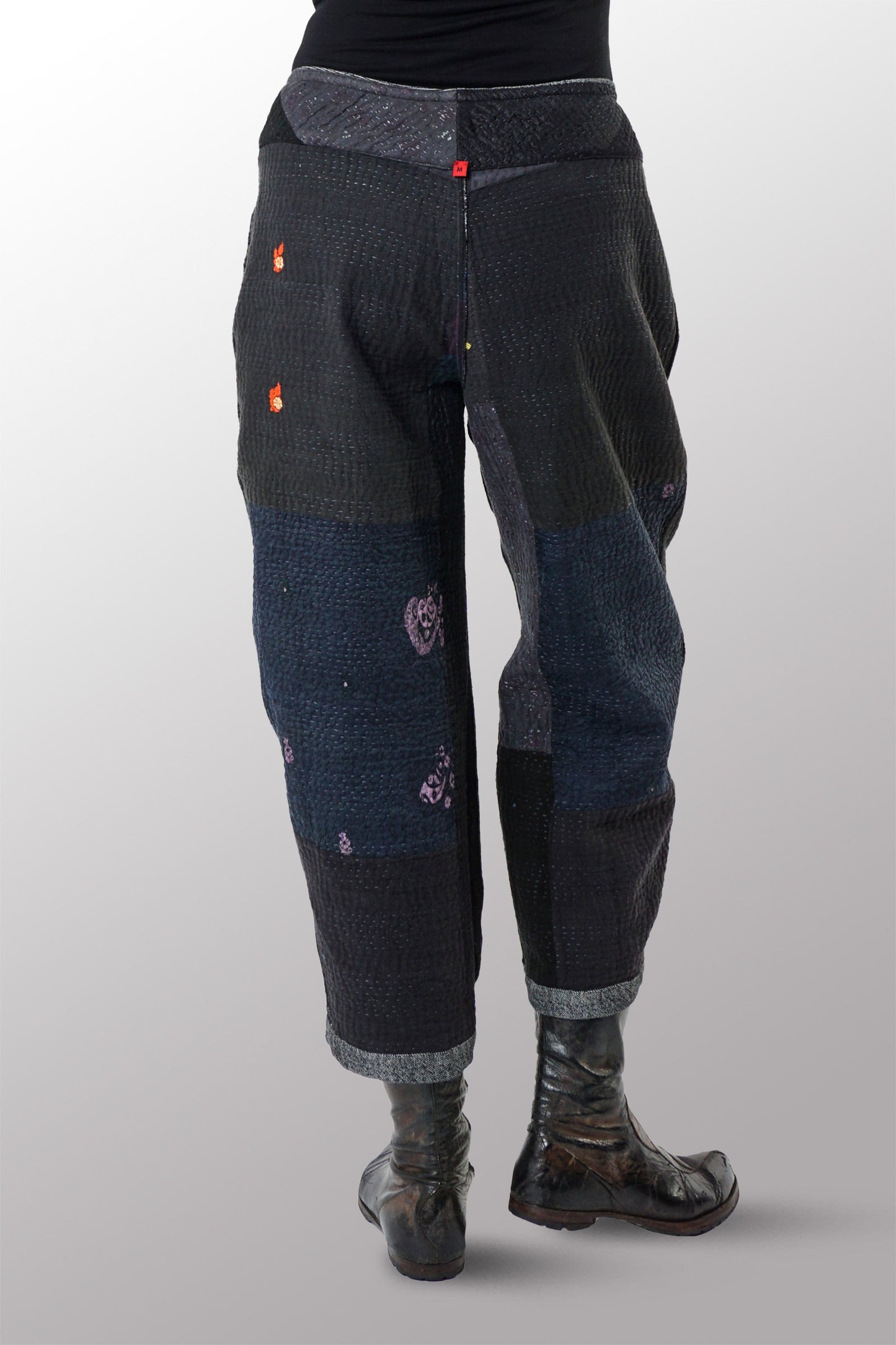 DENIM KANTHA NEW LANTERN PANTS - dn3651-gry -